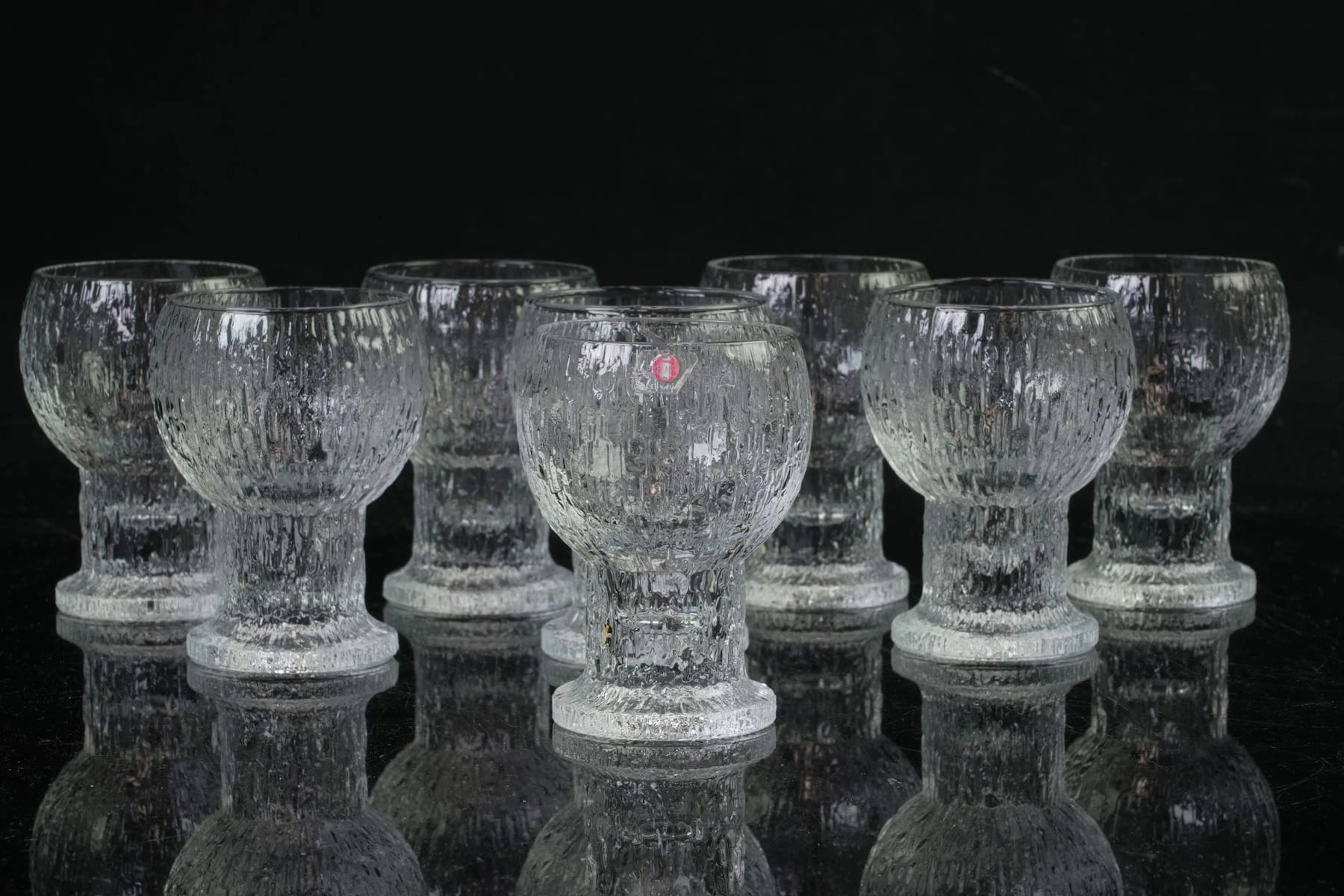 TIMO SARPANEVA (1926-2006), likörglas, 8 st, "Kekkerit", Iittala