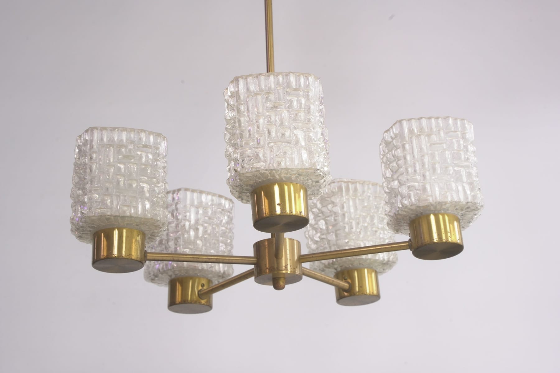 TAKLAMPA, mässing, 1940/1950-tal