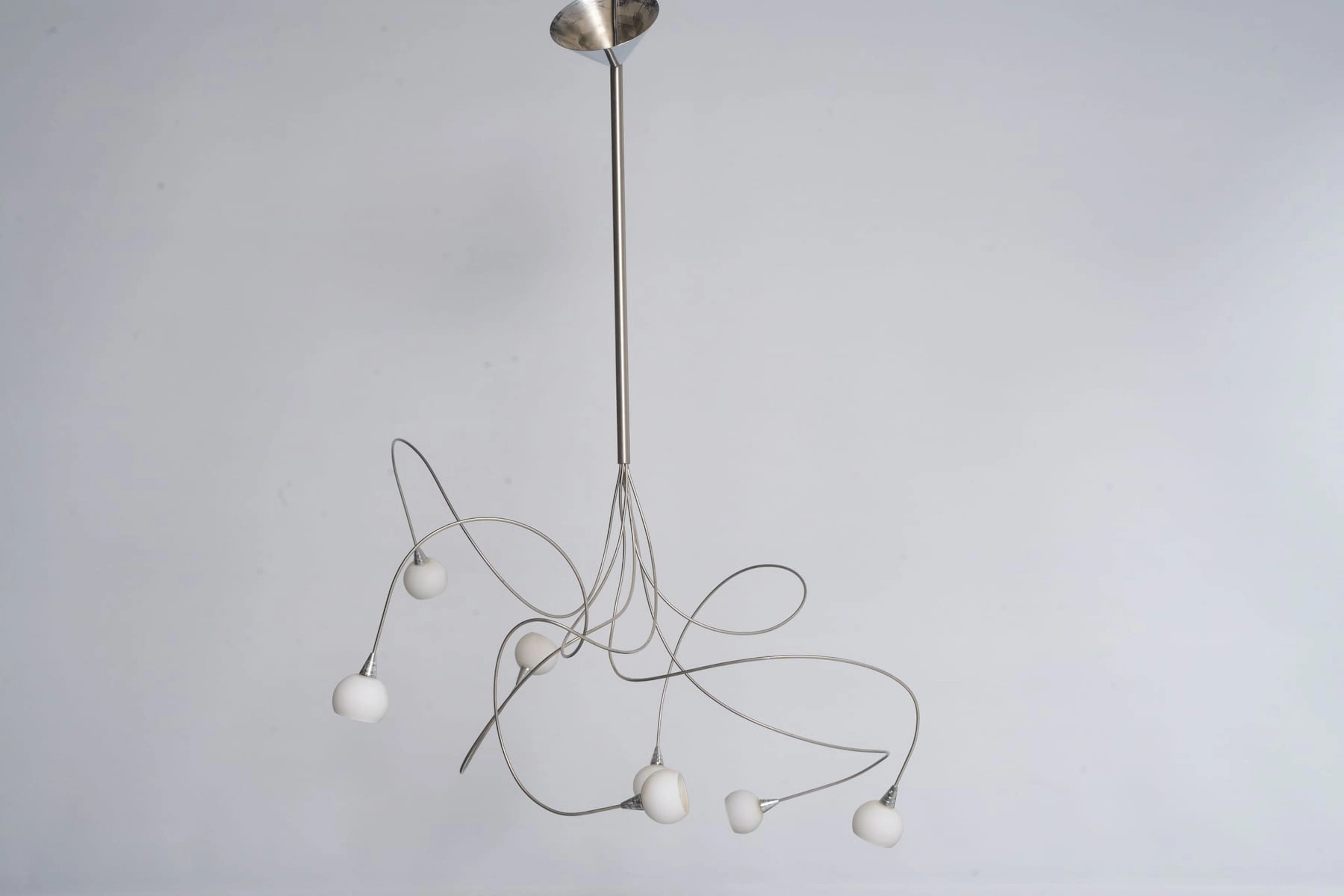 TAKLAMPA, med sju ljuspunkter, Herstal, "String Pendant" 2000-tal