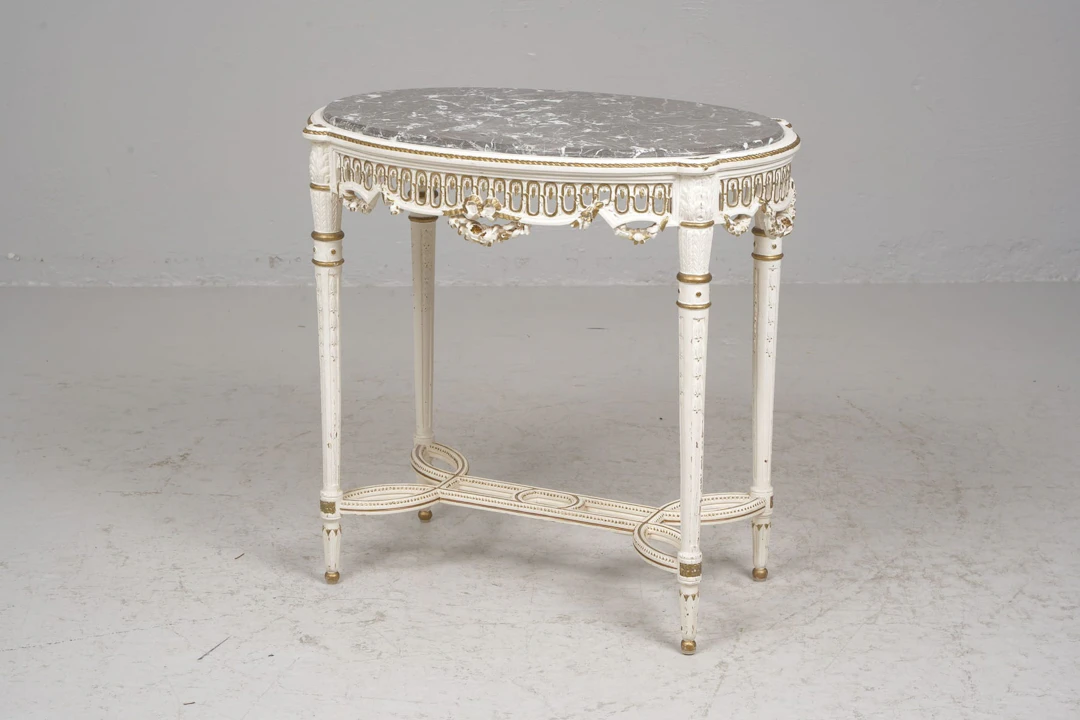 SALONGSBORD, med marmorskiva, gustaviansk stil, 1900-tal