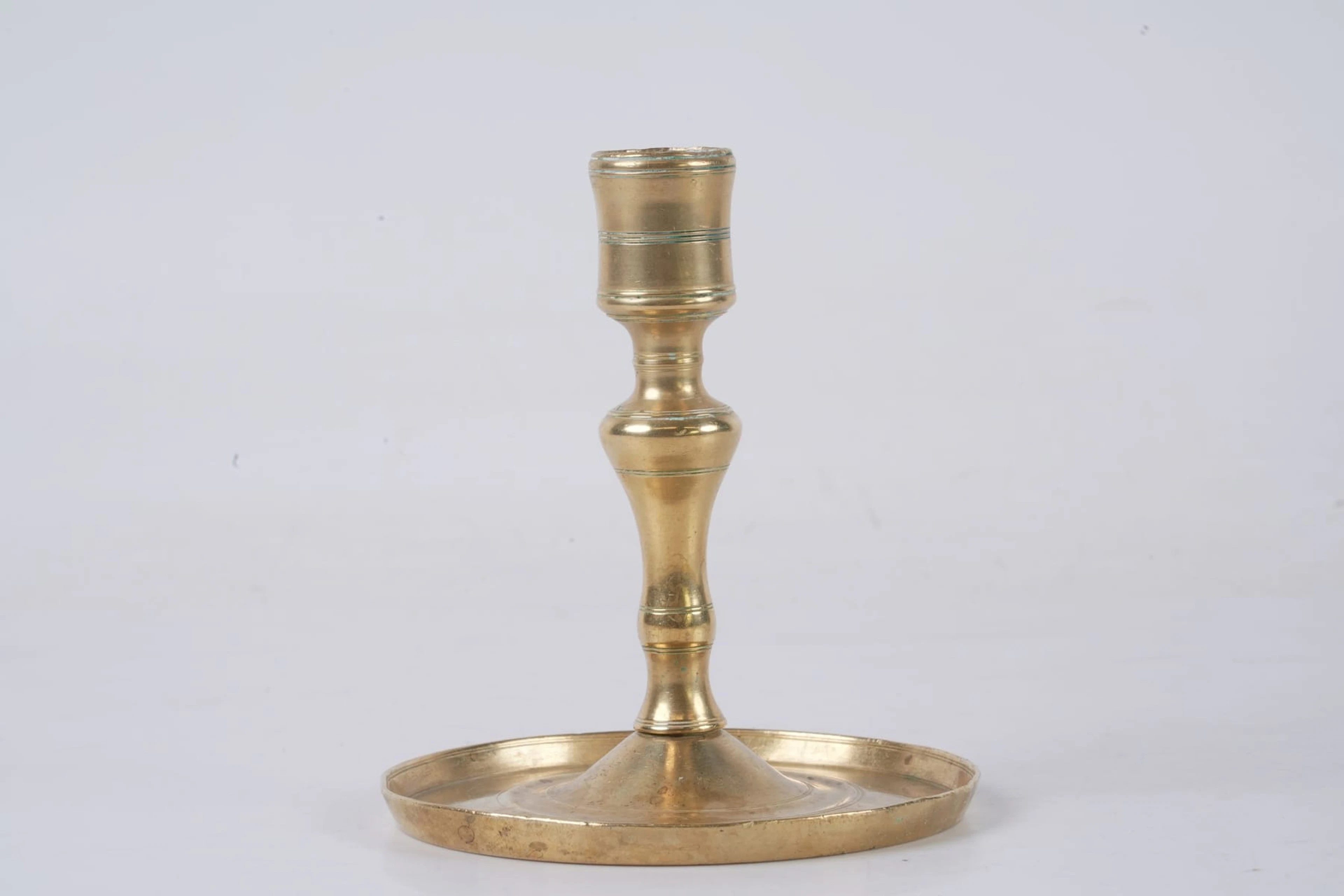 LJUSSTAKE, mässing, sengustaviansk, 1700-tal