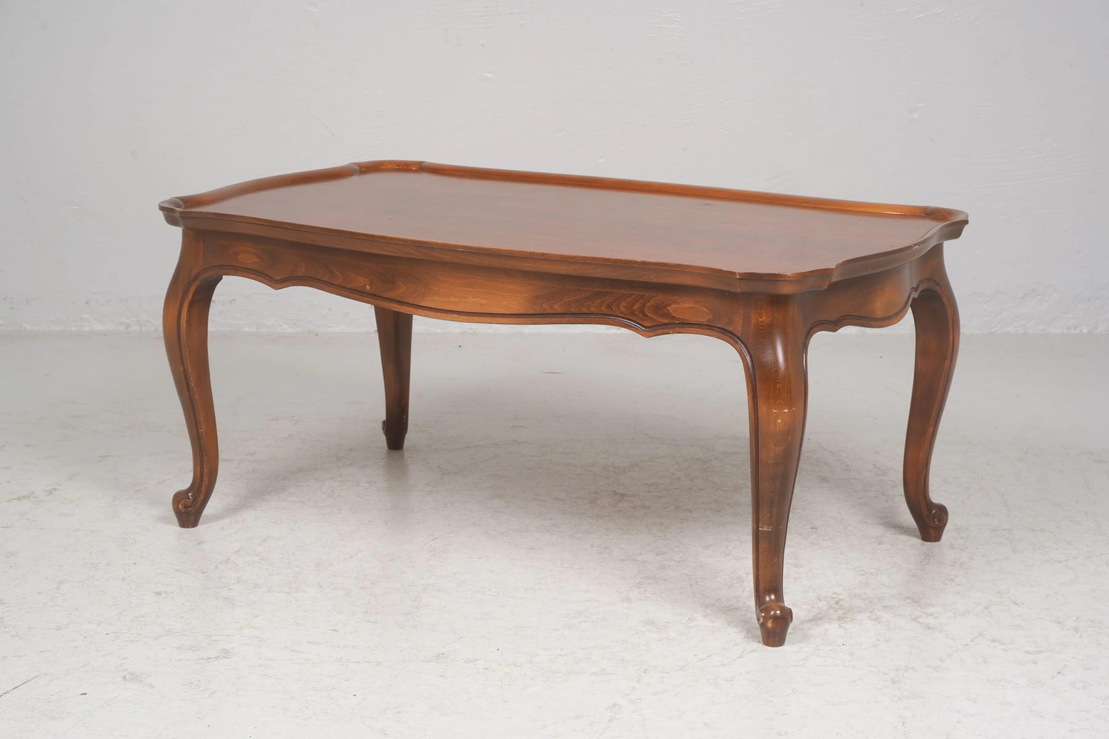 SOFFBORD, mörkbetsad björk, rokokostil, 1900-tal
