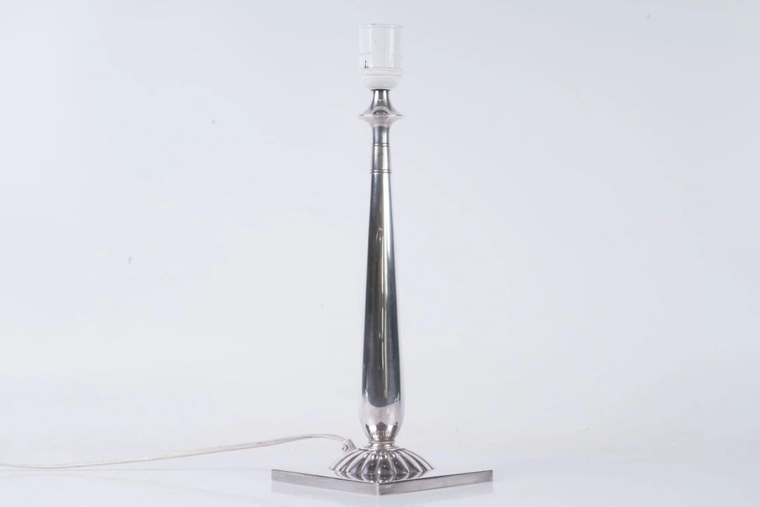 BORDSLAMPA, silver, GAB/Just Andersen, Swedish Grace, 1929