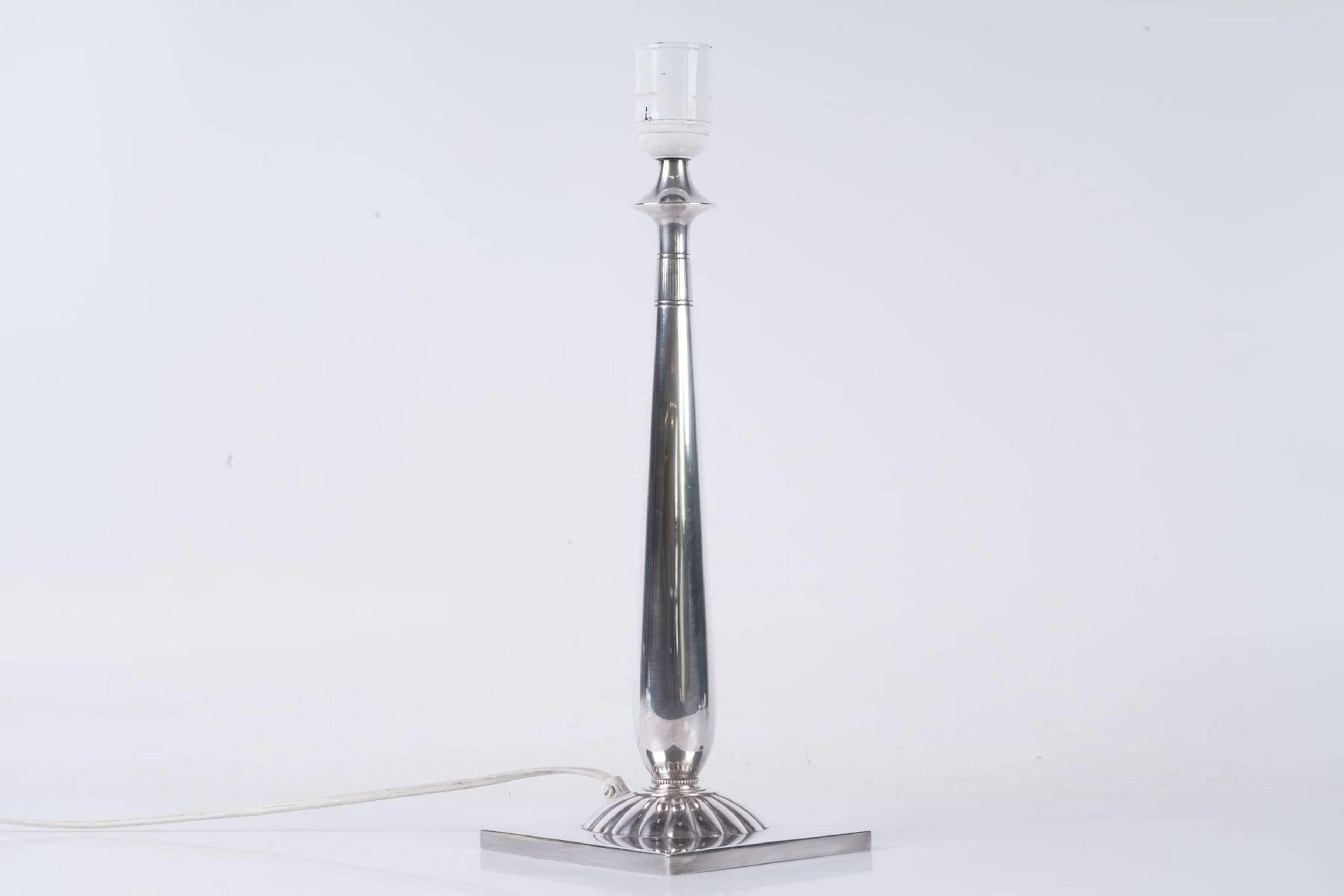 BORDSLAMPA, silver, GAB/Just Andersen, Swedish Grace, 1929