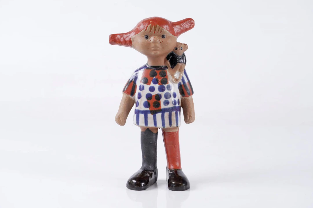 LISA LARSON (1931-2024), figurin, stengods, "Pippi Långstrump", Gustavsberg