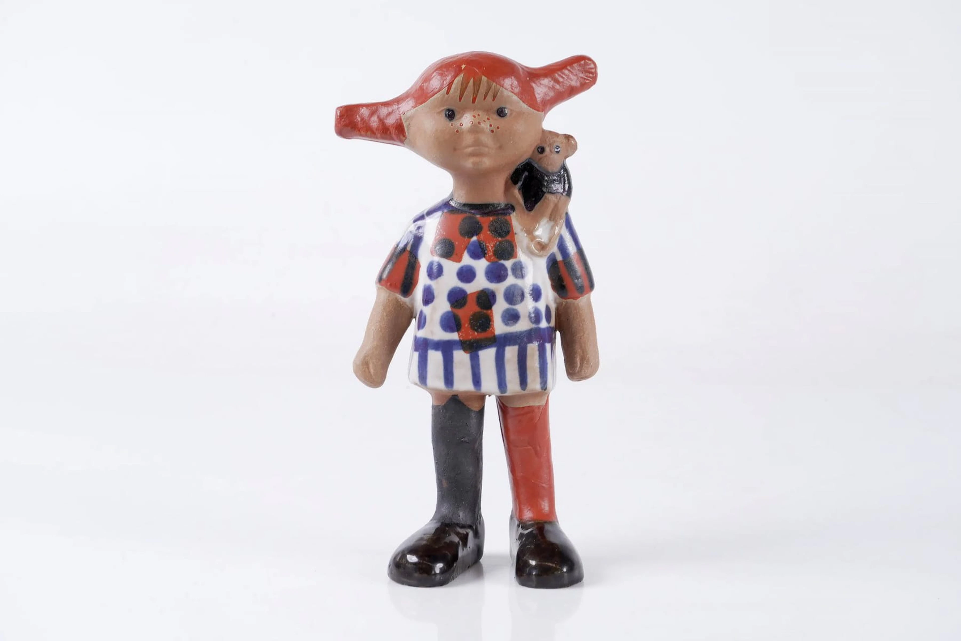 LISA LARSON (1931-2024), figurin, stengods, "Pippi Långstrump", Gustavsberg