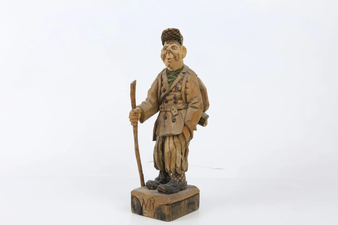 VILHELM BERGSTRÖM, skulptur, snidat trä