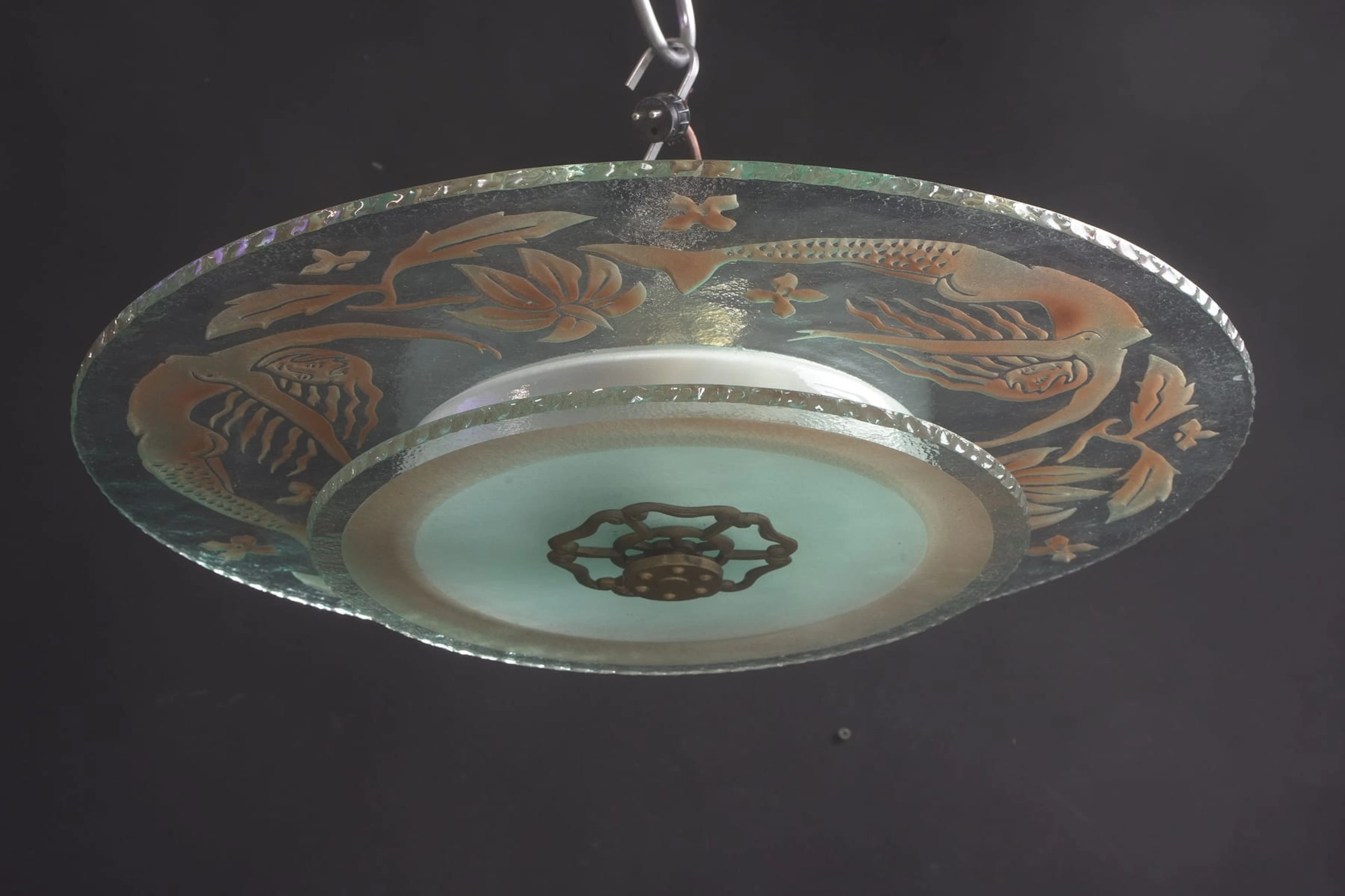 TAKPLAFOND, glas, Swedish grace, 1930/1940-tal
