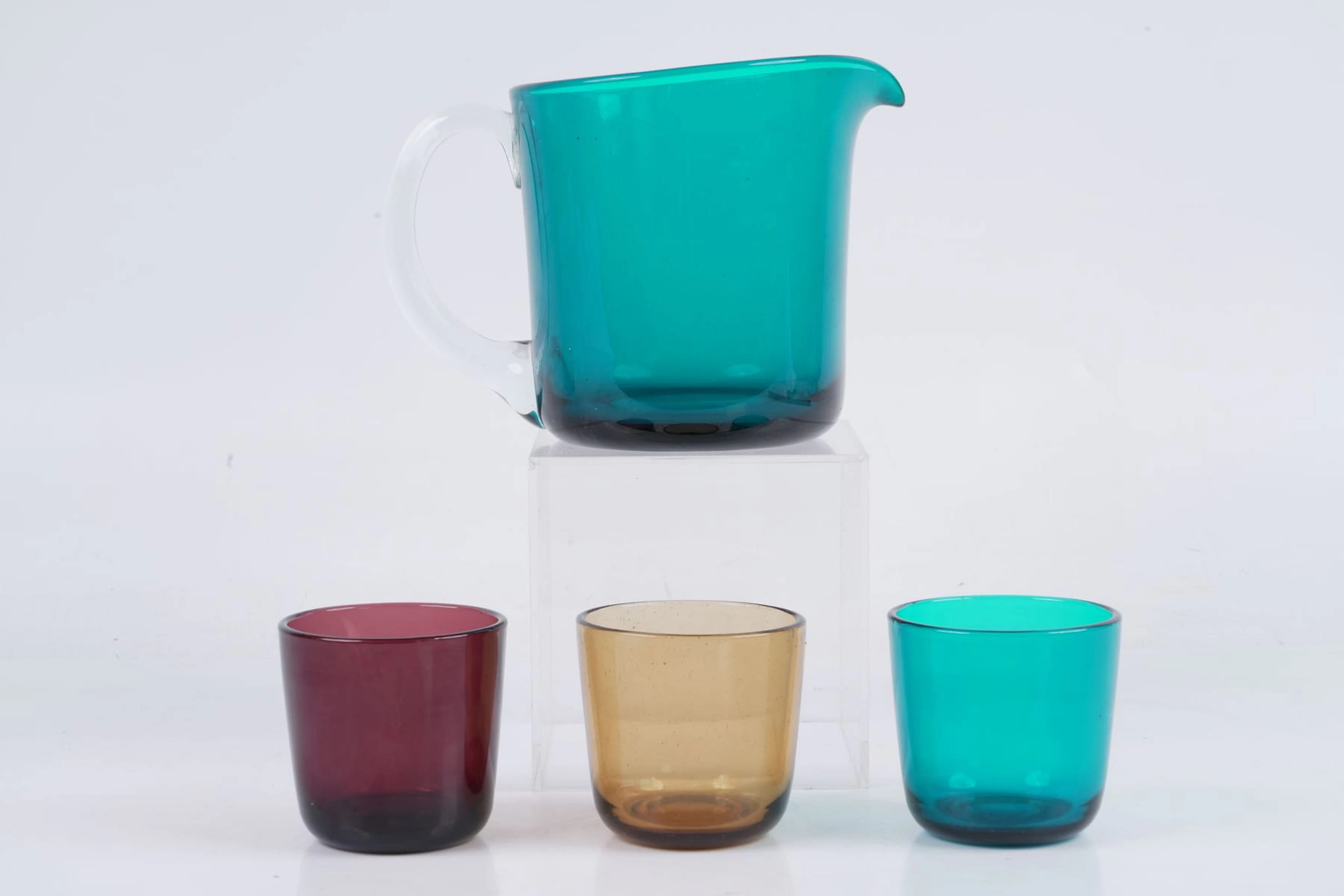 KAJ FRANCK (1911-1989), kanna samt glas, 3 st, Nuutajärvi, Notsjö
