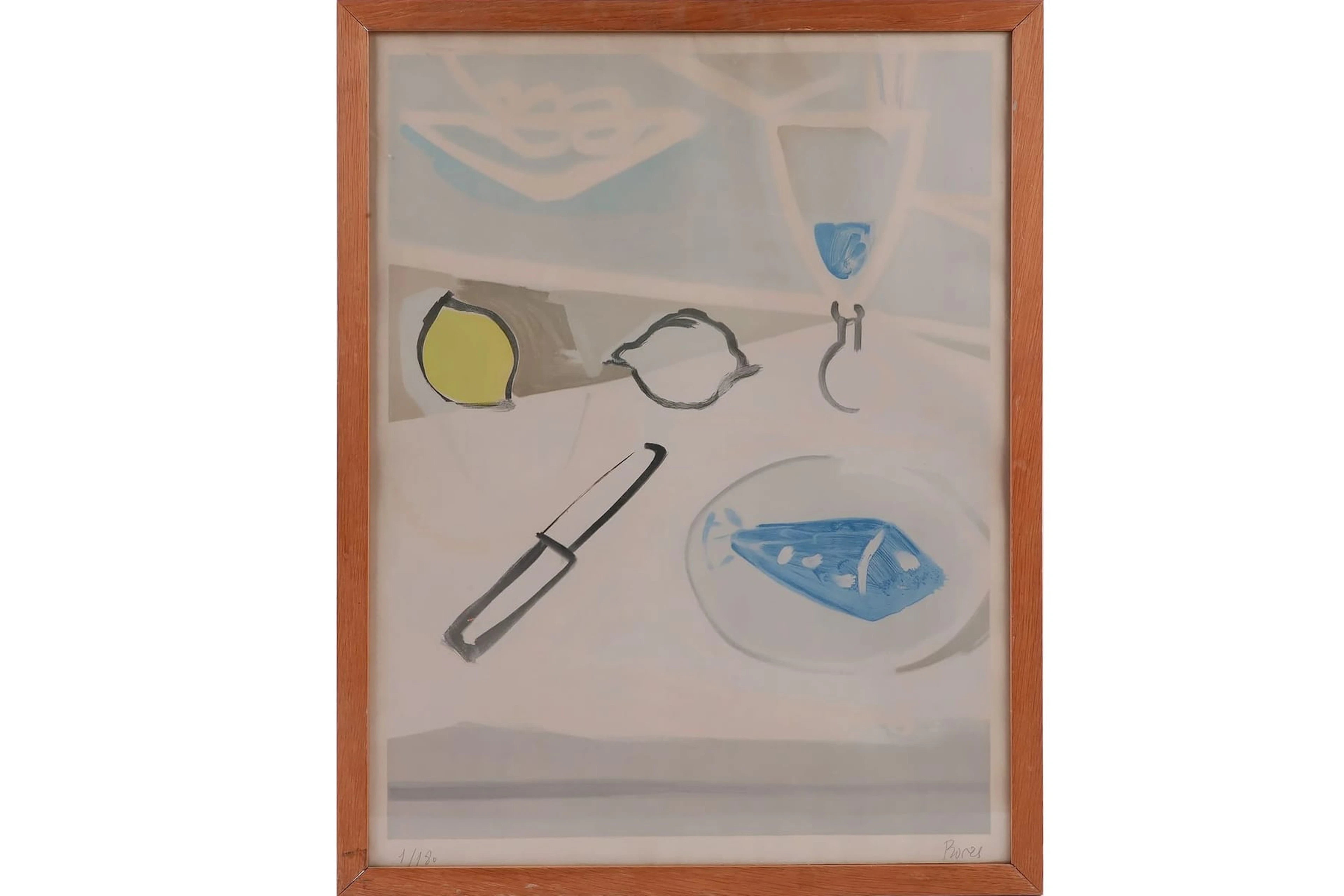 FRANCISCO BORES (Spanien, 1898-1972), färglitografi, "L'assiette de