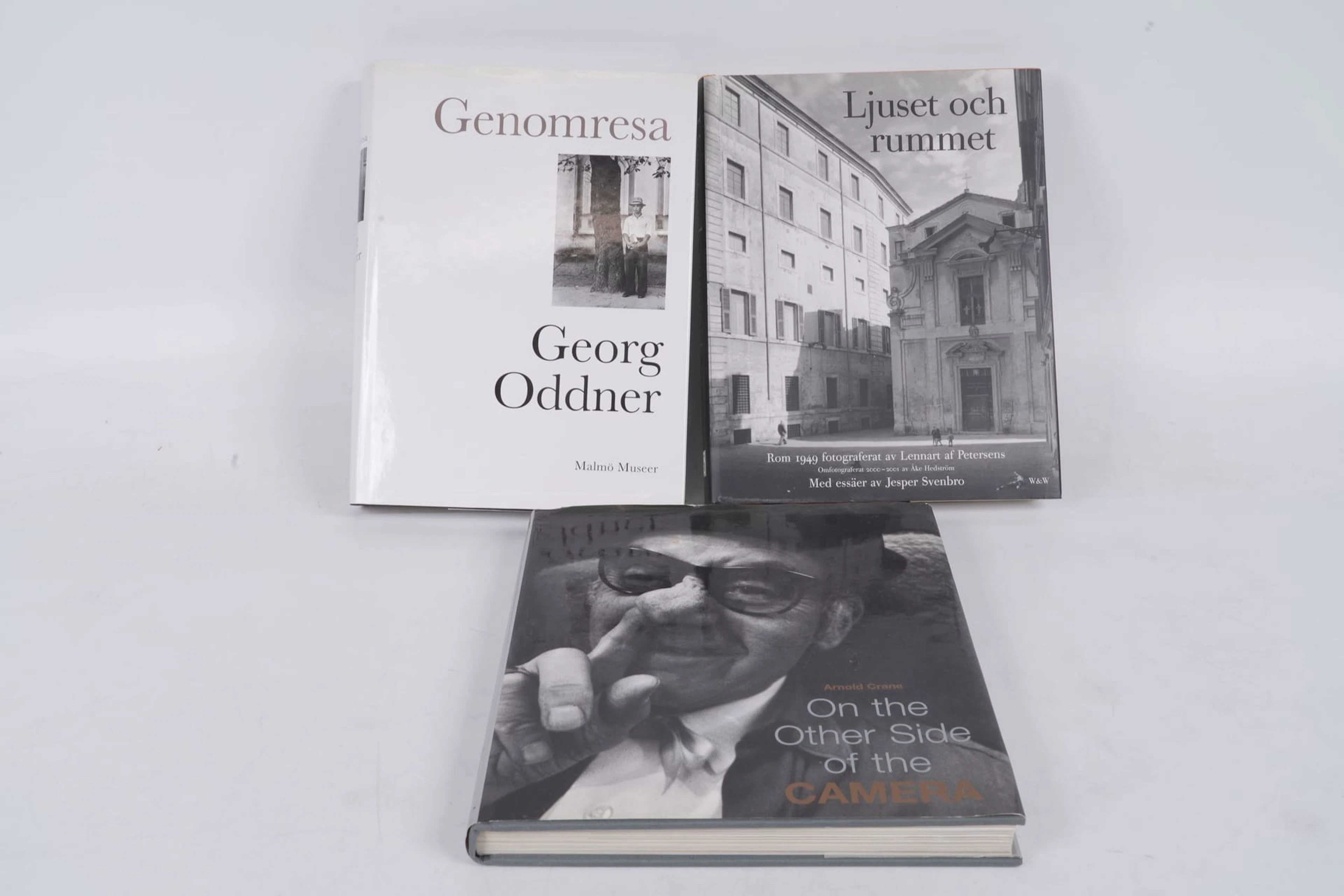 FOTOBÖCKER, 3 st, bl.a. Lennart af Petersen "Ljuset och rummet", "Genomresa"