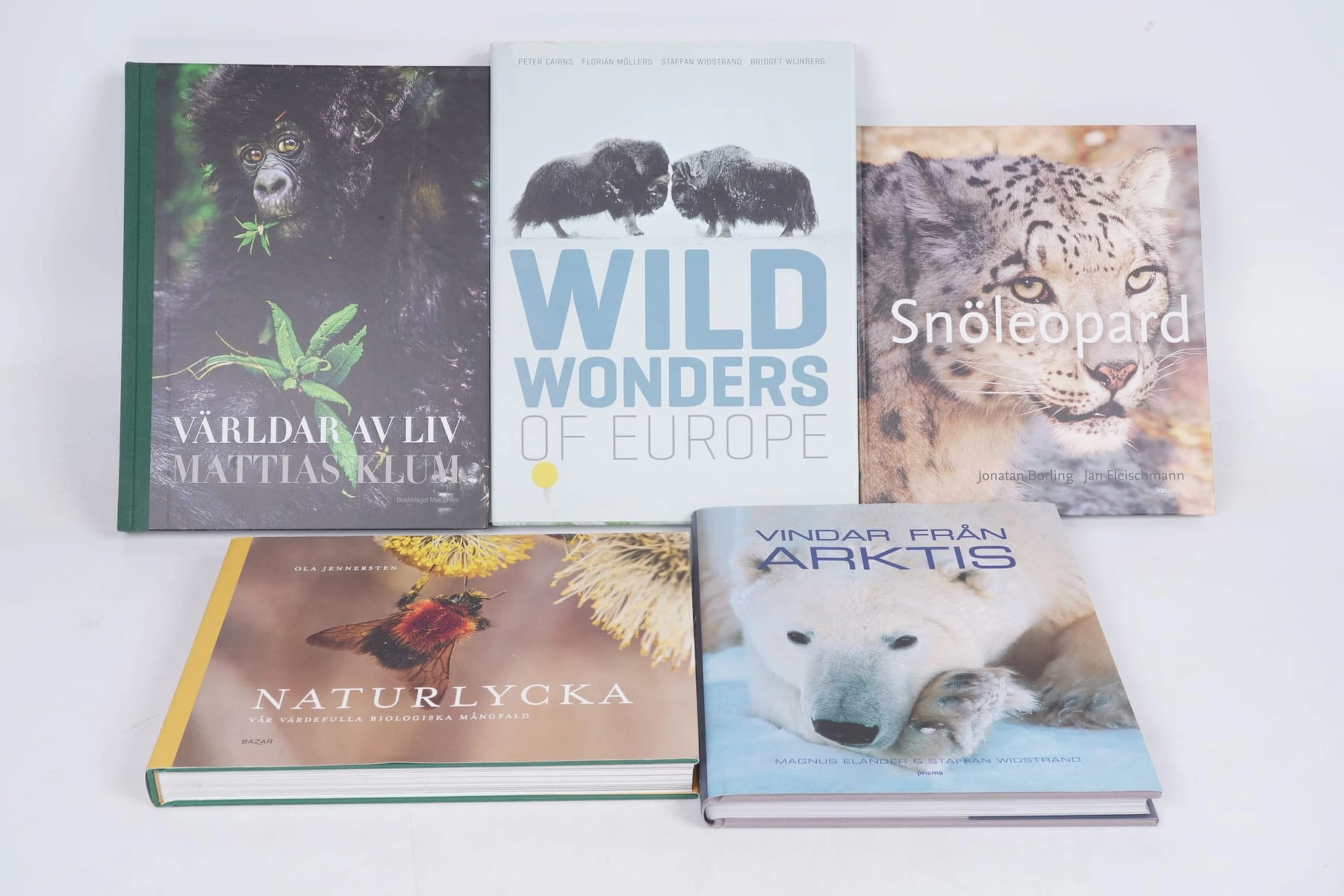 BÖCKER, 5 st, Djur och natur, bl.a. Världar av liv, Naturlycka