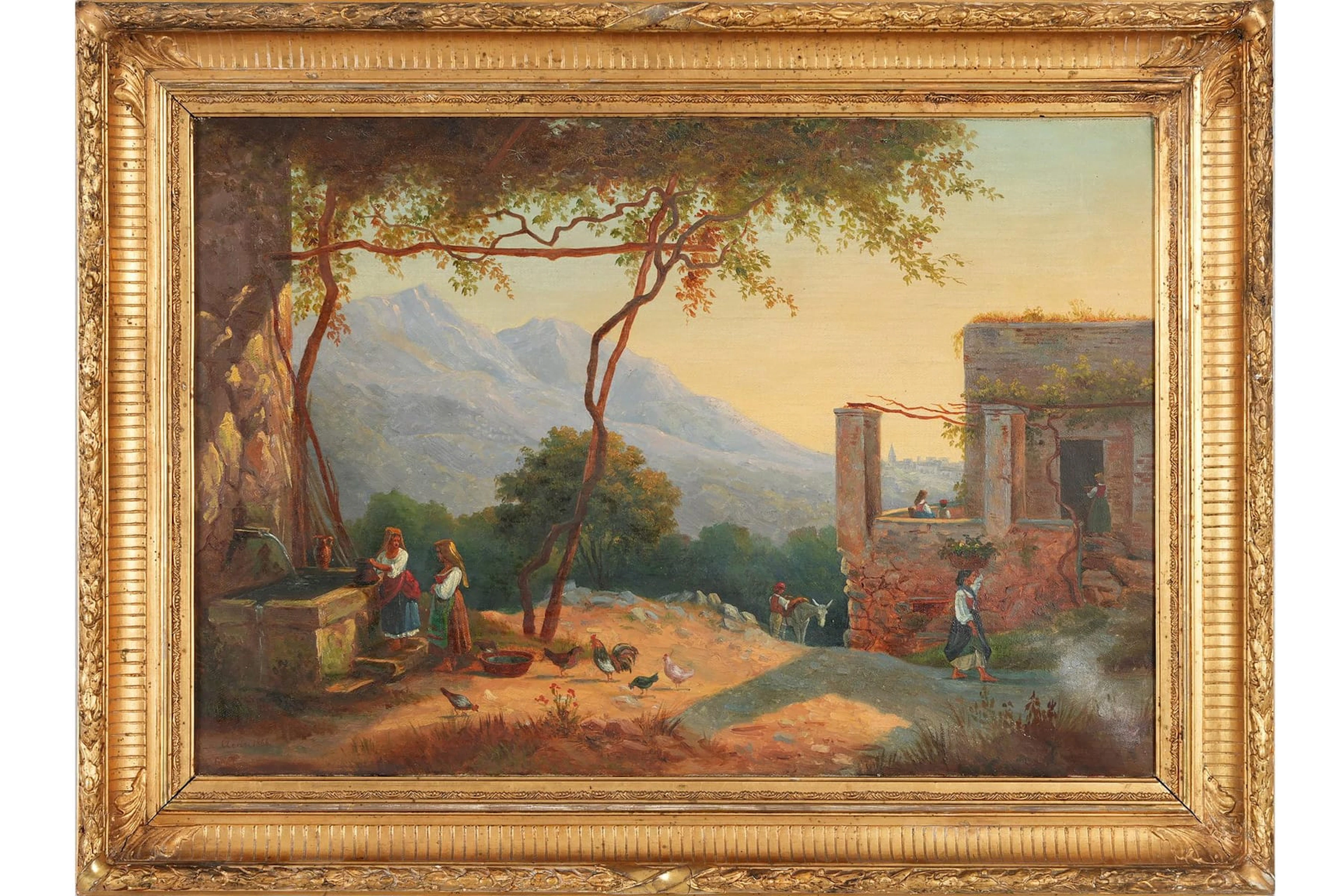 GUSTAF WILHELM PALM (1810-1890), olja på duk "S-e Gerle", 1866