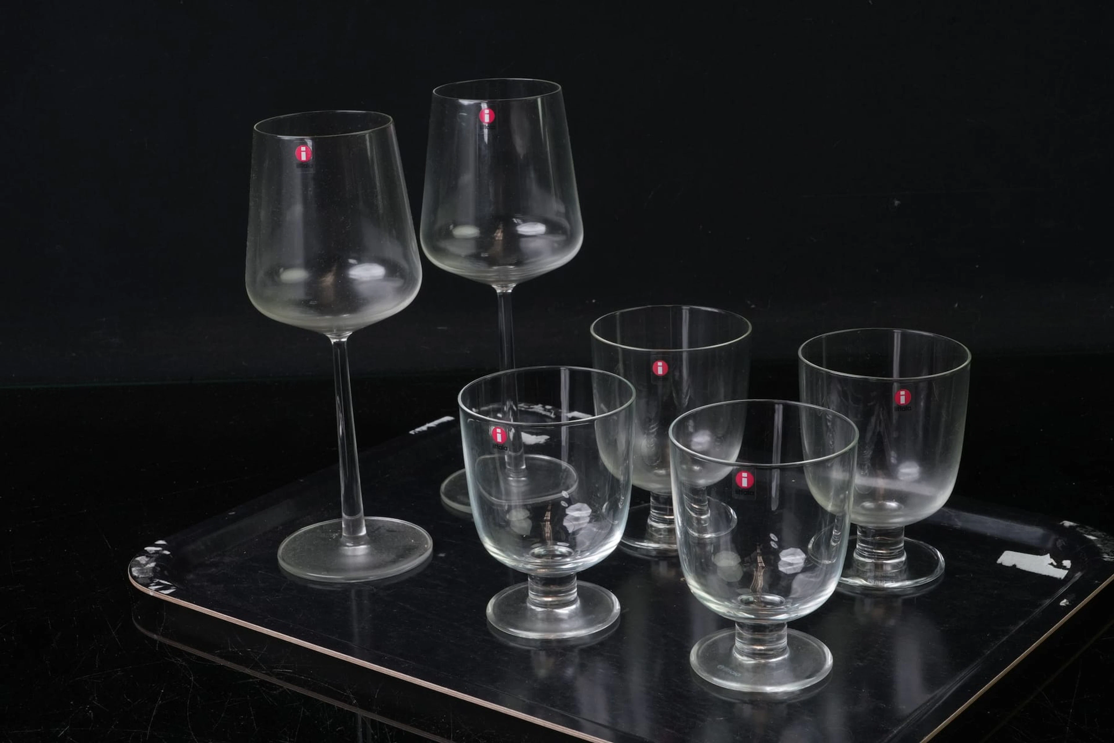 VINGLAS, 2 +4 st, "Essence", resp. "Lempi", Iittala, Finland
