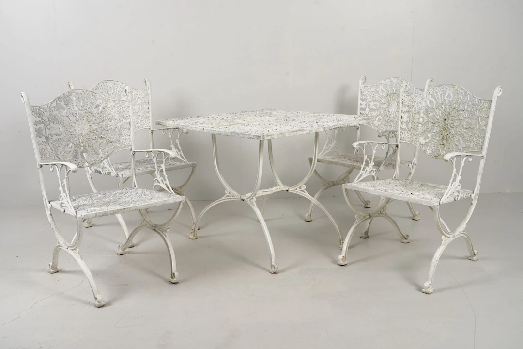 TRÄDGÅRDSGRUPP, 5 delar, aluminium, Nordiska Kompaniet, 1970/80-tal