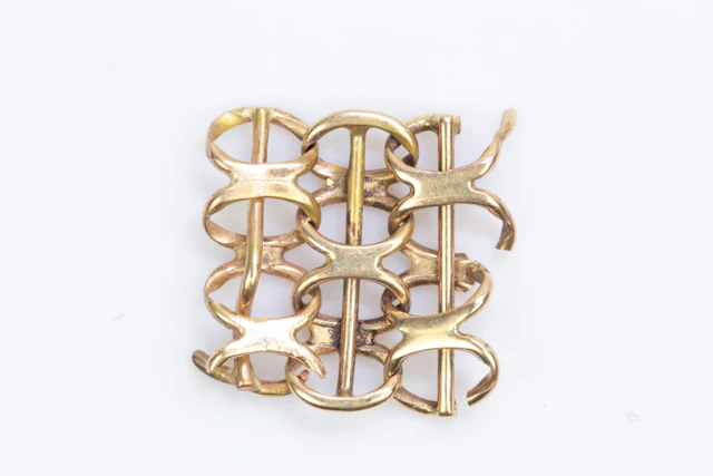 EXTRALÄNK, x-länk med stav, guld, 18 k, ca 1,61 g