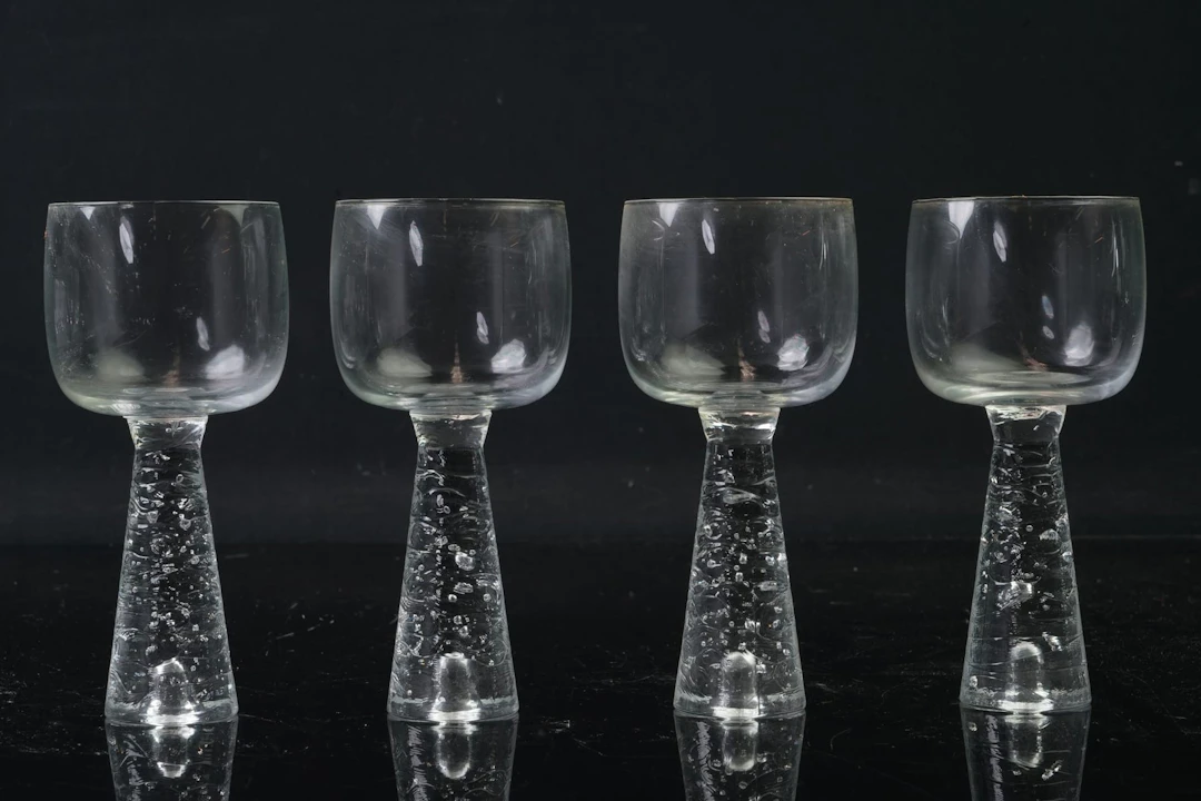 TIMO SARPANEVA (1926-2006), vinglas, 4 st, "Arkipelago", Iittala, Finland