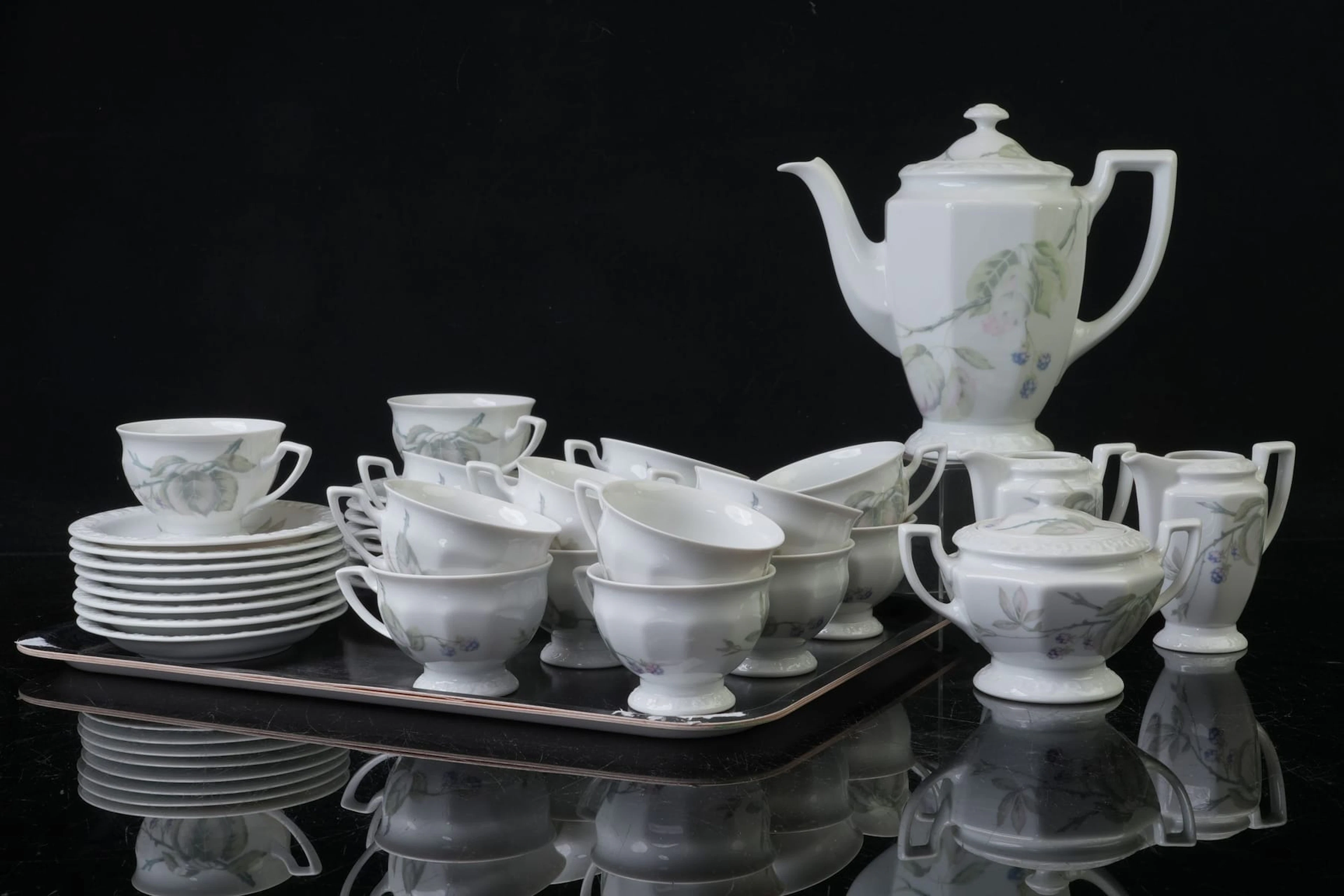 KAFFESERVIS, för sexton personer, "Maria björnbär", Rosenthal