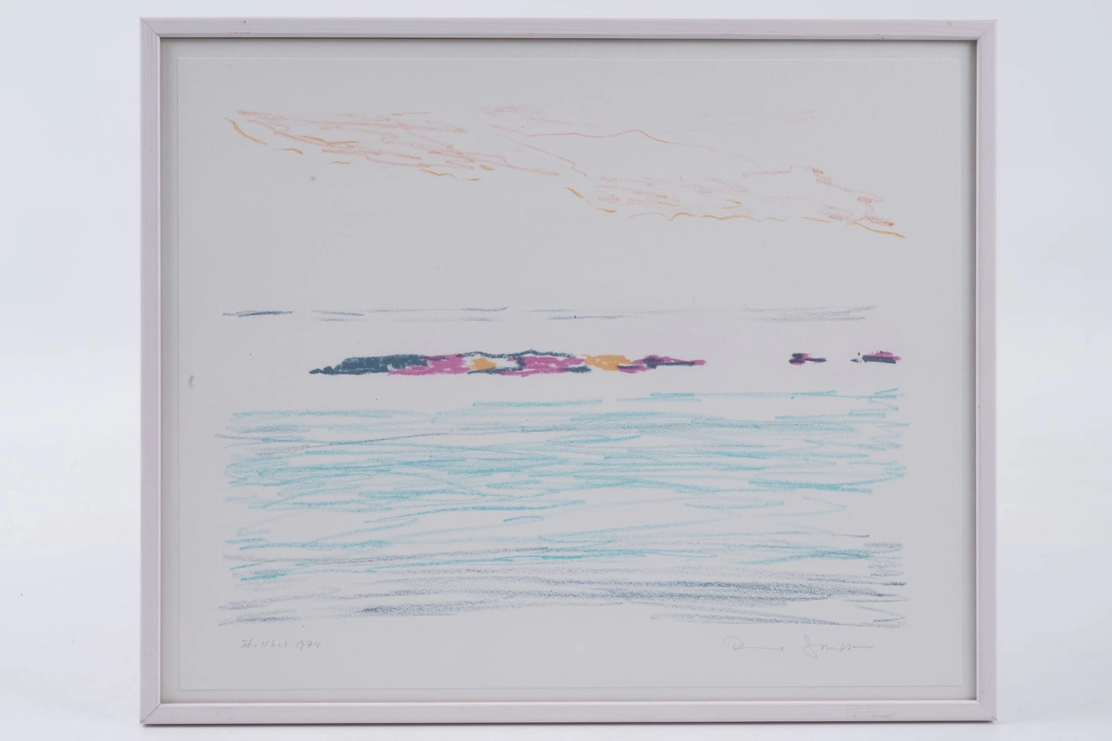 RUNE JANSSON (1918-2004), krita på papper, "Stillhet"
