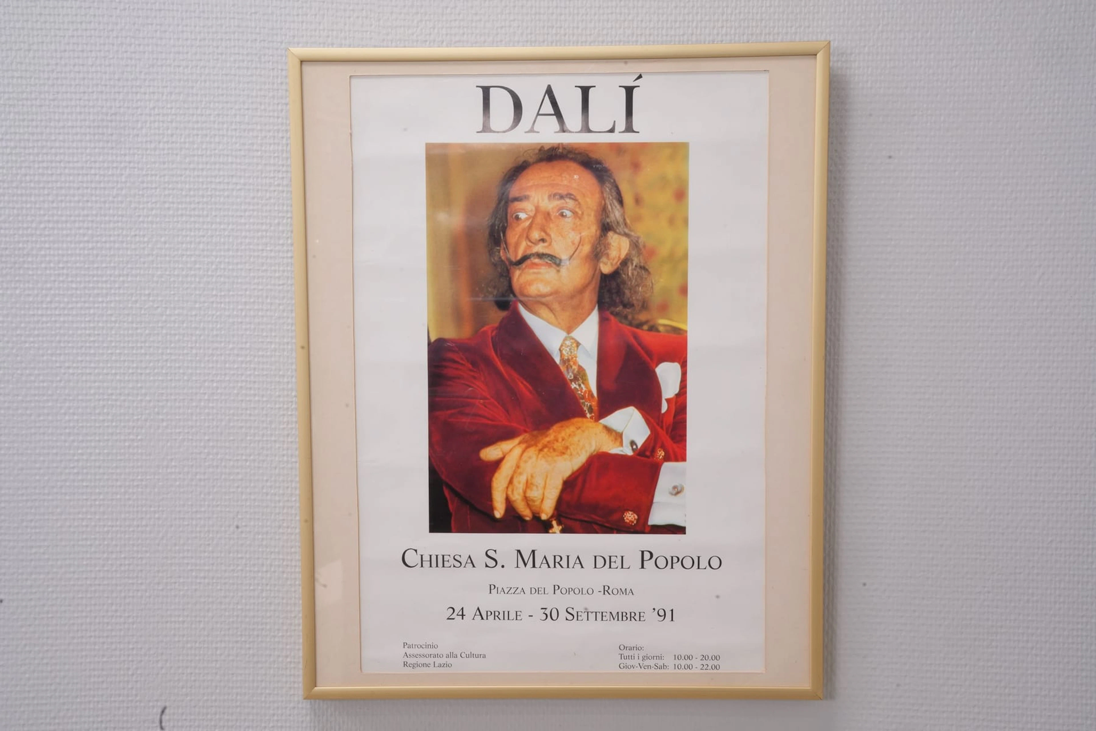 UTSTÄLLNINGSAFFISCH, Salvador Dalí, Piazza Del Popolo, Roma