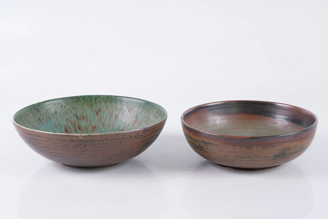 ANJA JAATINEN-WINQVIST (1934-2015), skålar, 2 st, stengods, Arabia