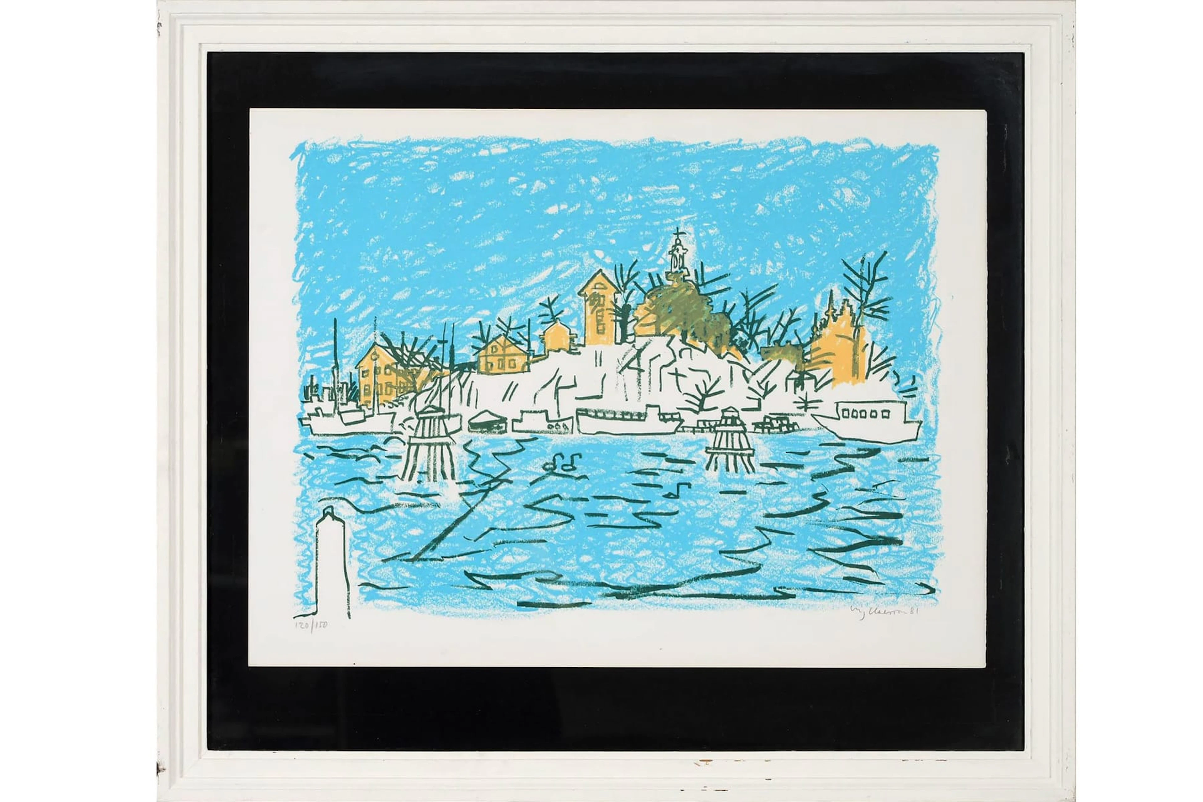 STIG CLAESSON "SLAS" (1928-2008), färglitografi