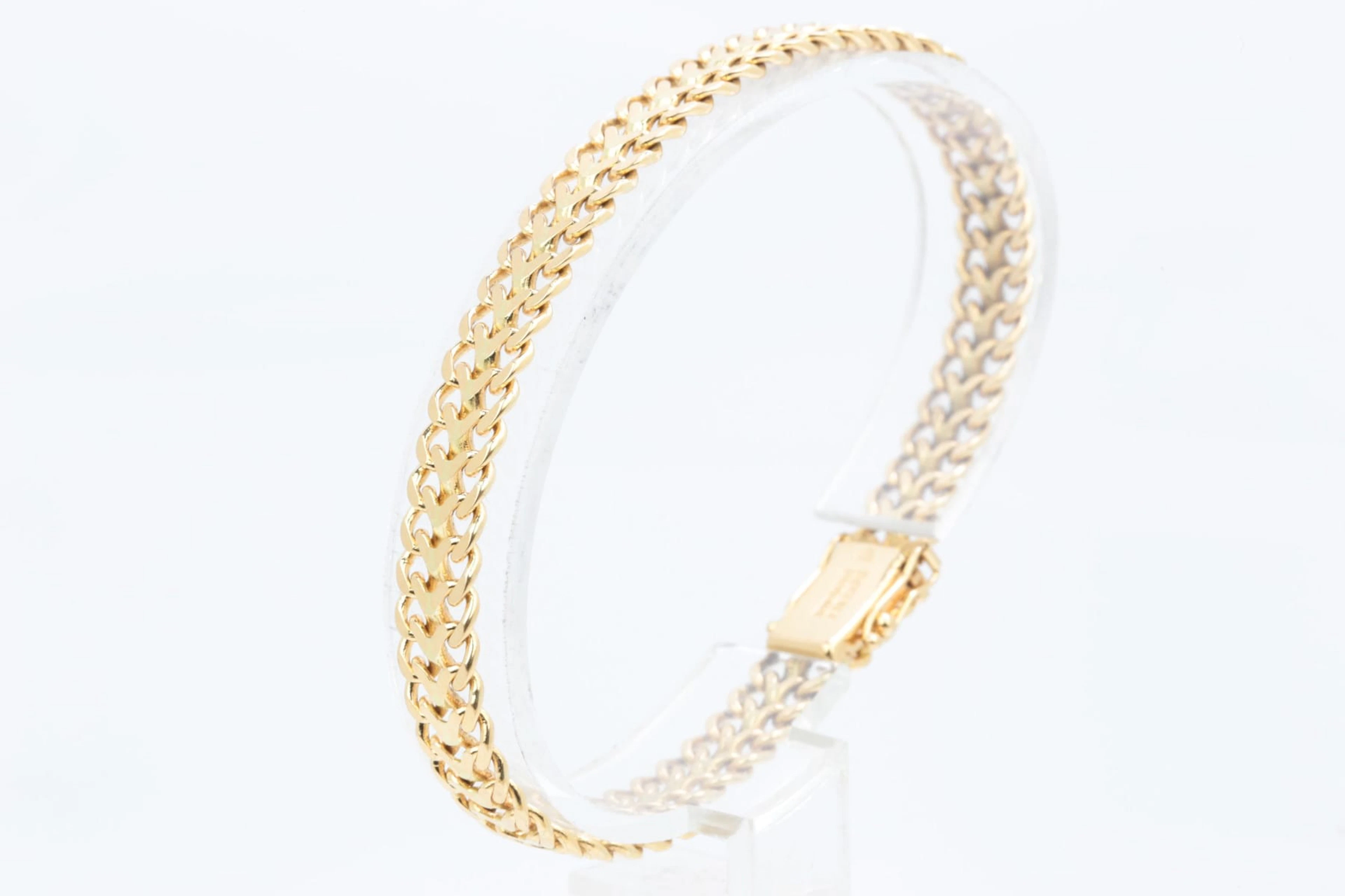 ARMBAND, fiskbenslänk, guld, 18 k, ca 19,71 g, Jo-Ans Guld AB, Köping, 1984