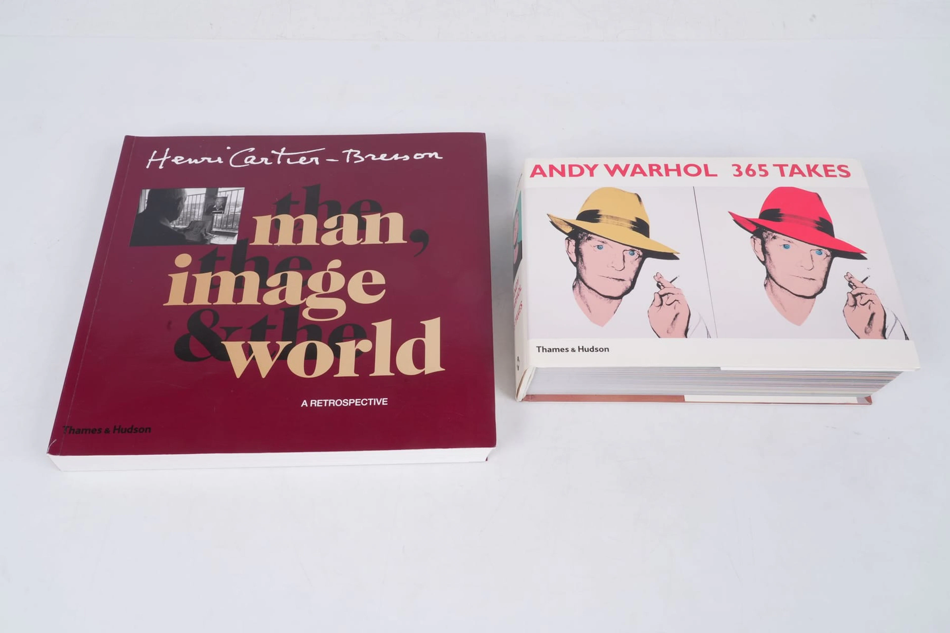 ANDY WARHOL, bok, "365 takes", samt HENRI CARTIER BRESSON, bok, "The