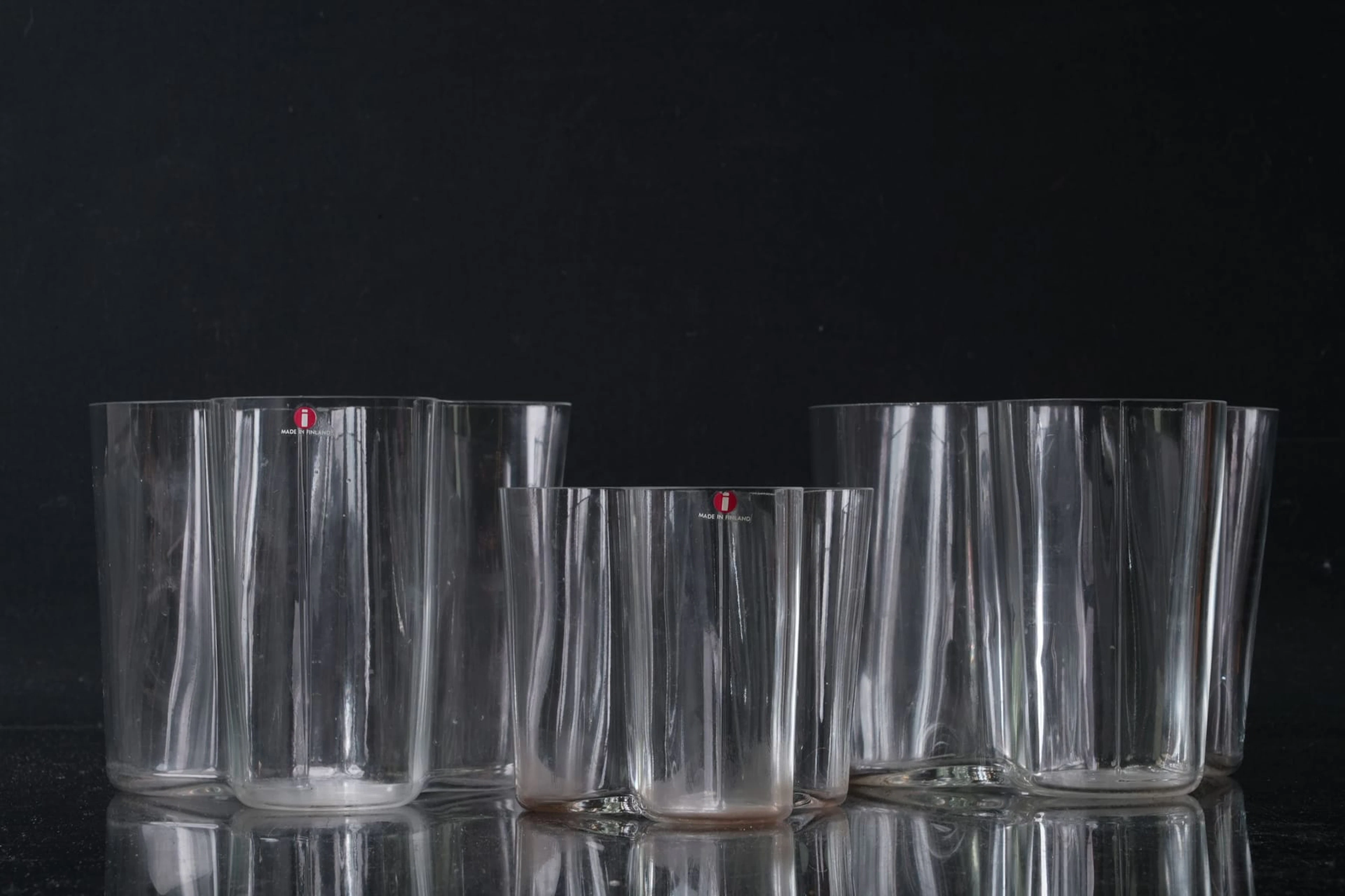 ALVAR AALTO (1898-1976), vaser, 3 st, "Savoy", Iittala