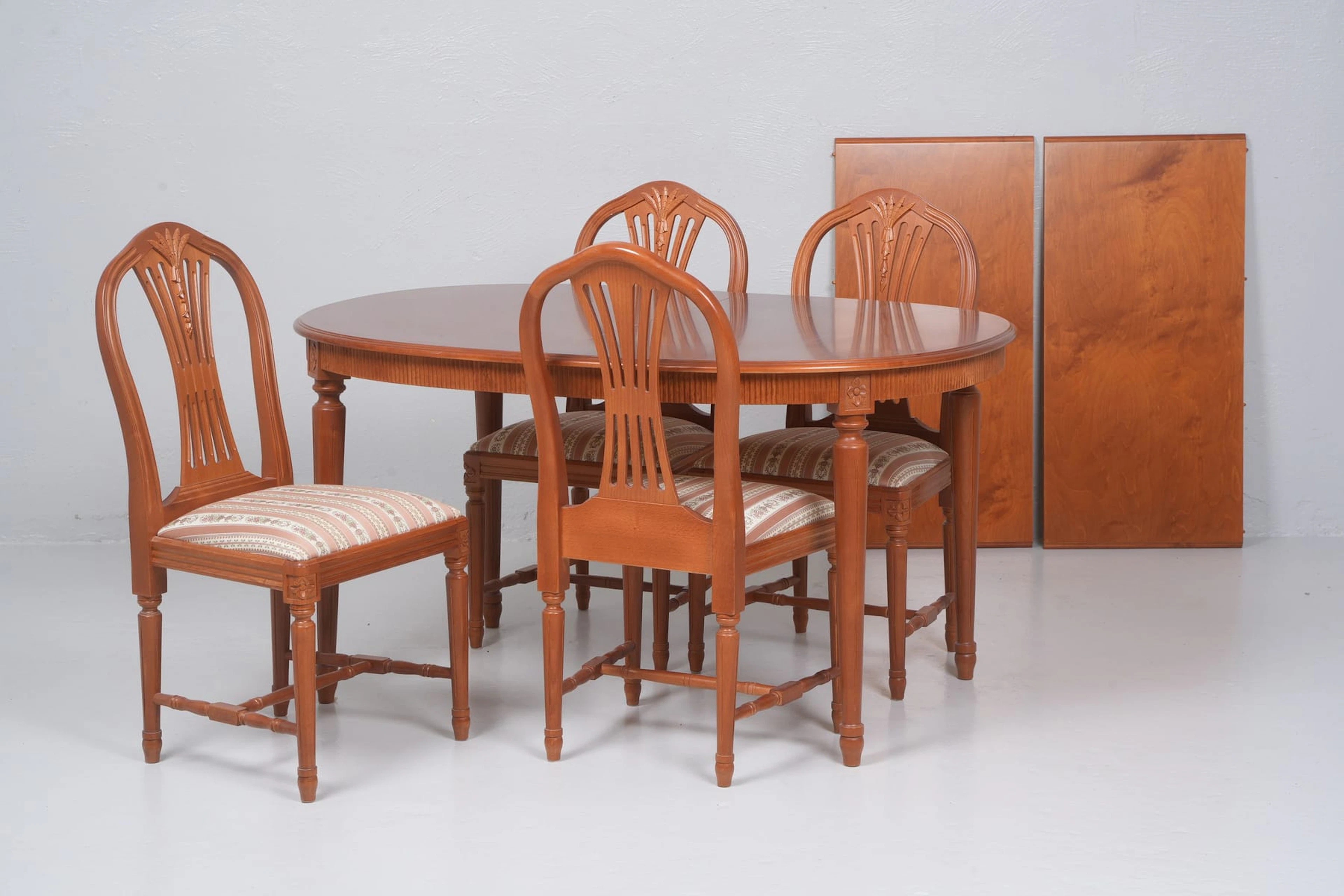 MATBORD, med STOLAR, 4 st, gustaviansk stil, Möbelboning, Tibro, 1900-tal