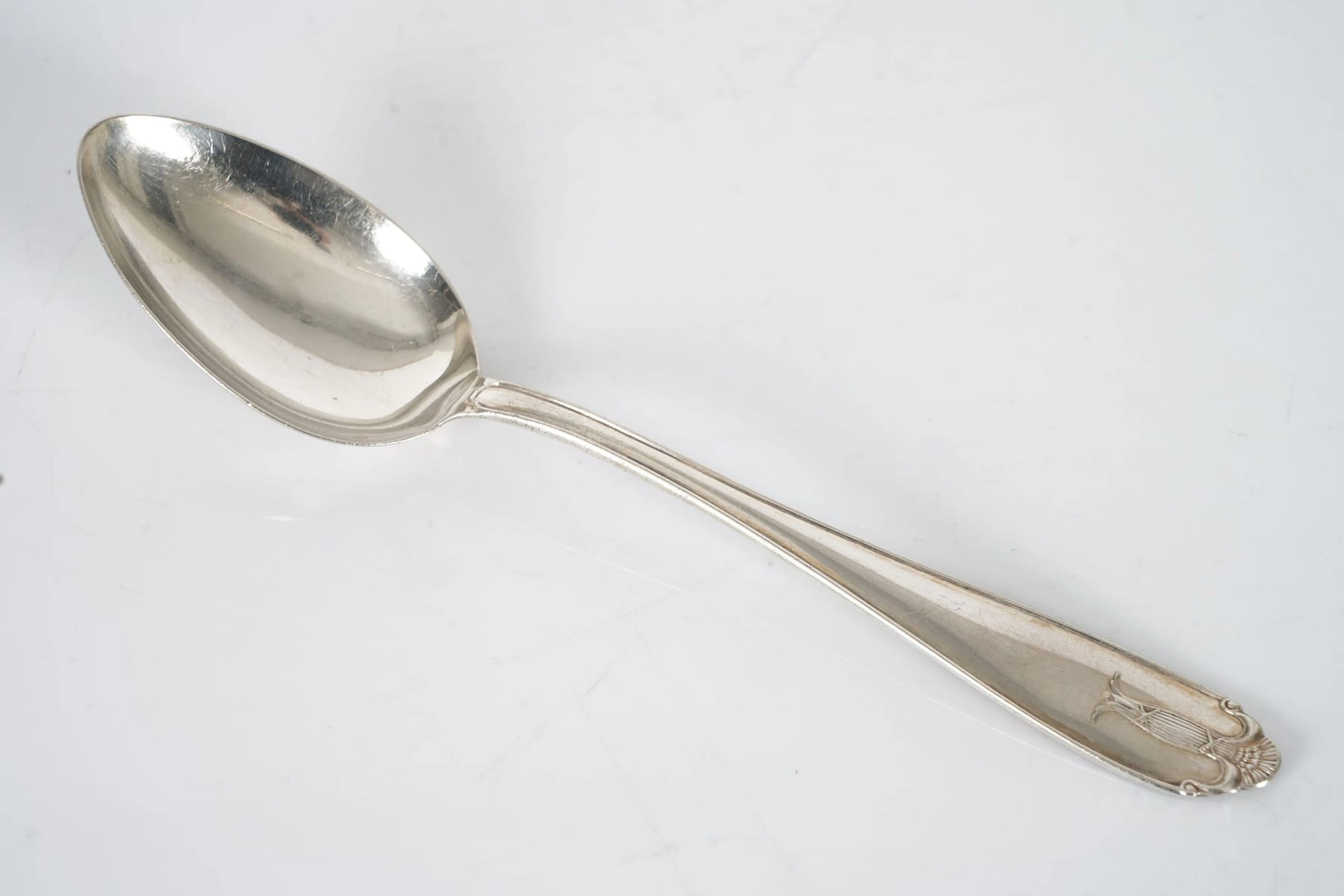 MATSKEDAR, 3 st, samt BORDSSKED, silver, "Vasa", GAB, Stockholm, ca 207,88 g