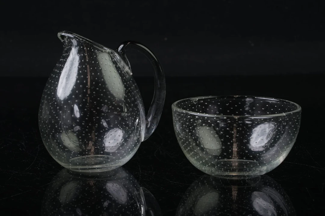 GUNNEL NYMAN (Finland, 1909-1948), gräddkanna, samt sockerskål, "Pore"