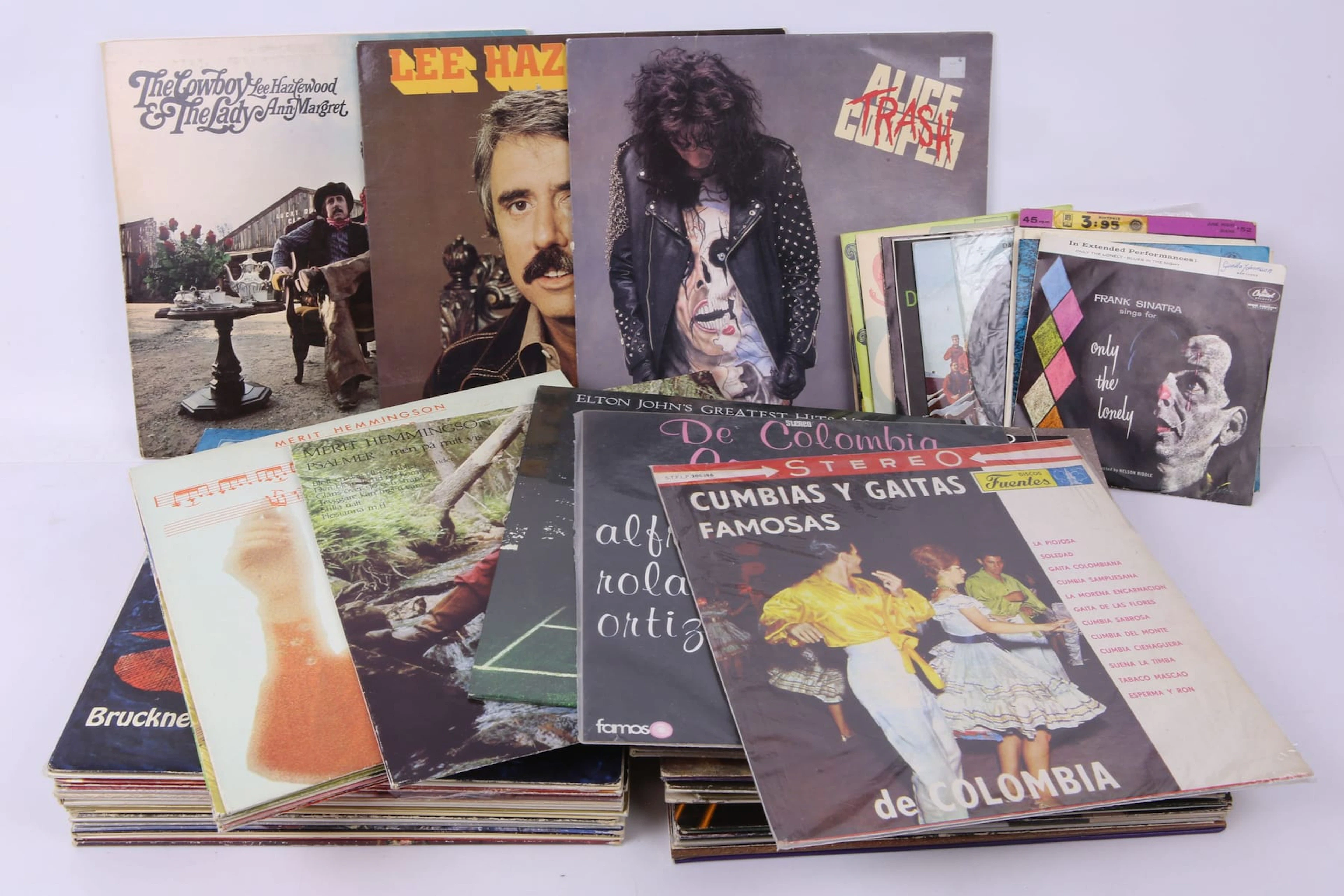 PARTI LP-SKIVOR, bl.a. Alice Cooper, Lee Hazlewood