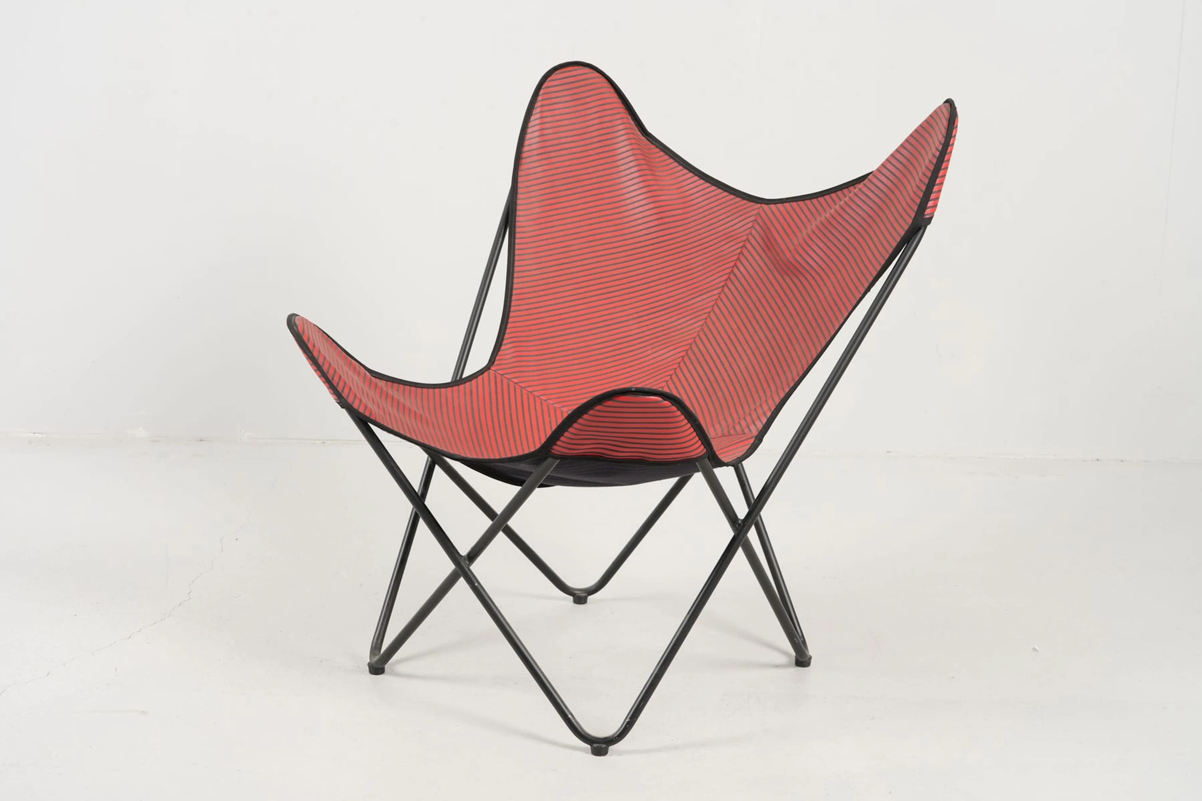 FLADDERMUSSTOL, stålrör/galon, Dahléns, 1960-tal