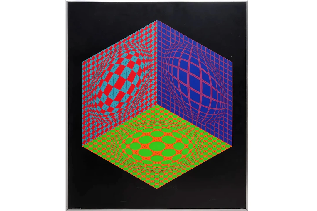 VICTOR VASARELY (1906-1997), serigrafi. "Tri-Dagg", 1980