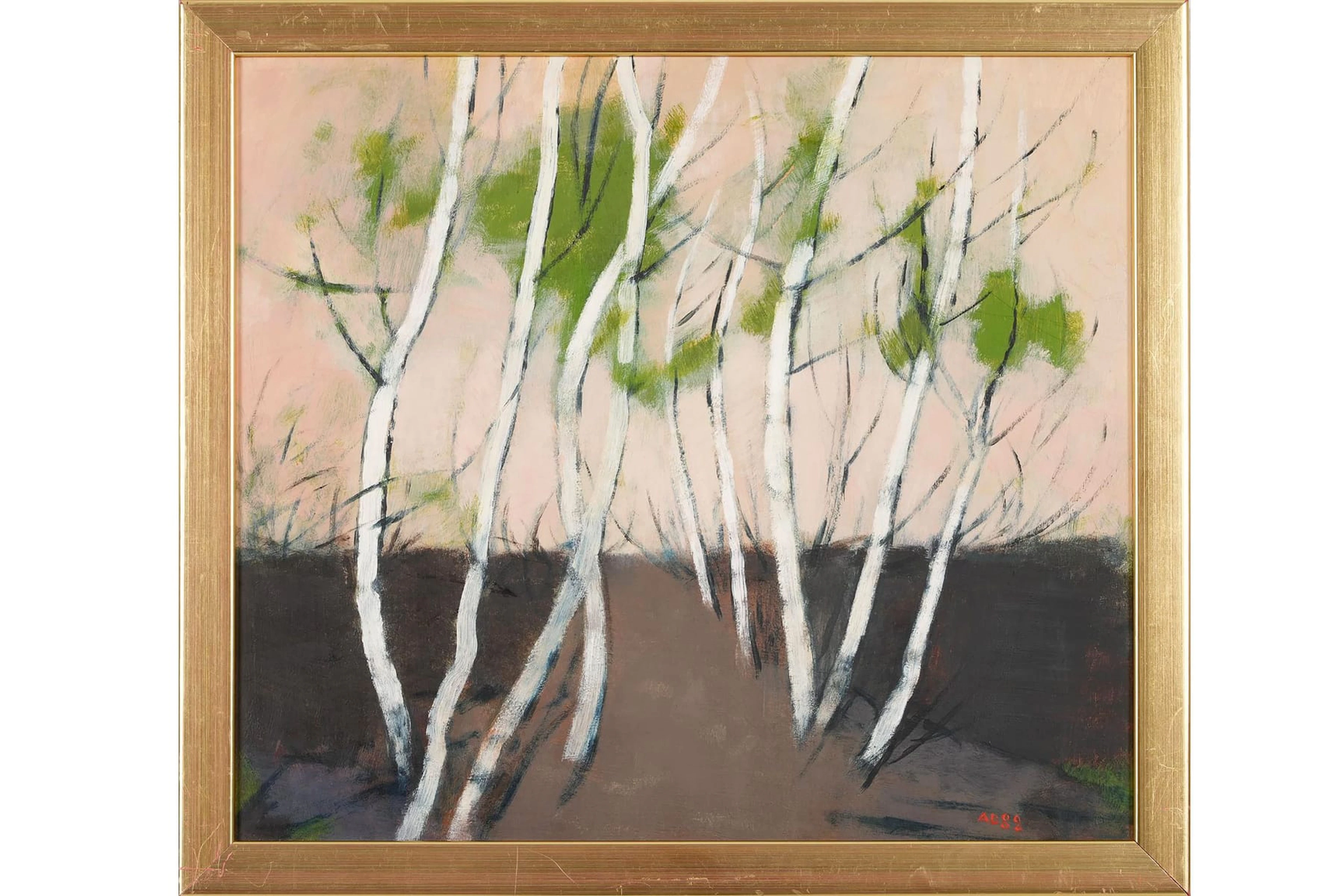 ANDERS LINDGREN (1933-2018), olja på pannå, "Mossmark område"