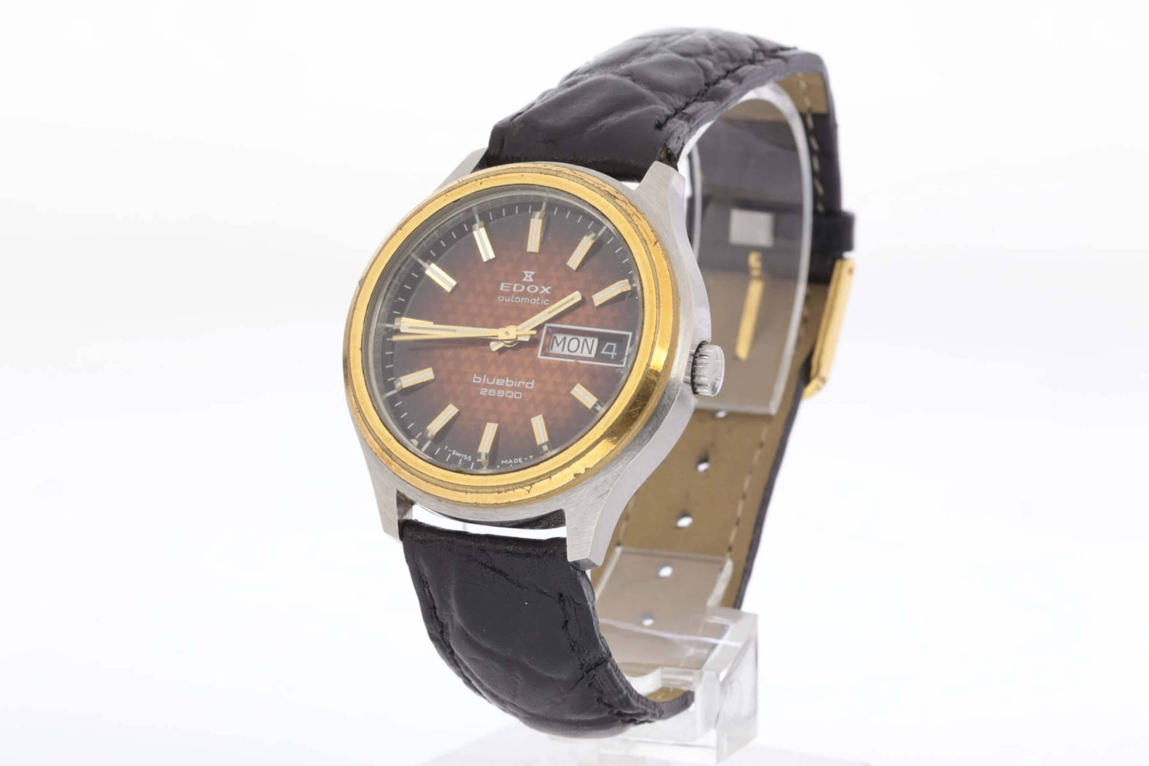 ARMBANDSUR, Edox automatic bluebird 28800, 1970-tal