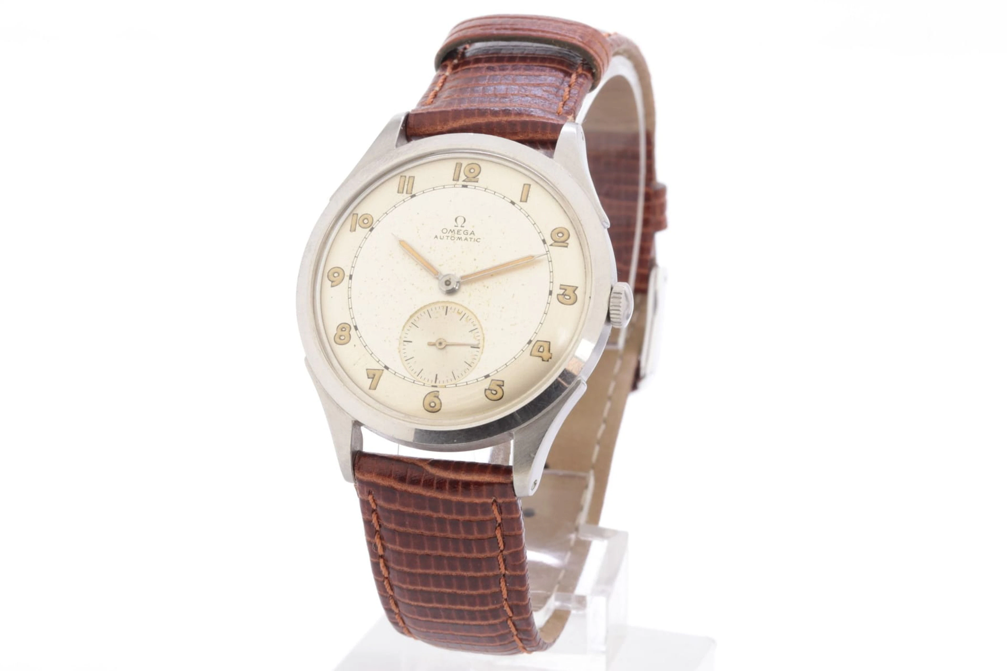 ARMBANDSUR, Omega automatic, S.k. Bumper, stål, 1944