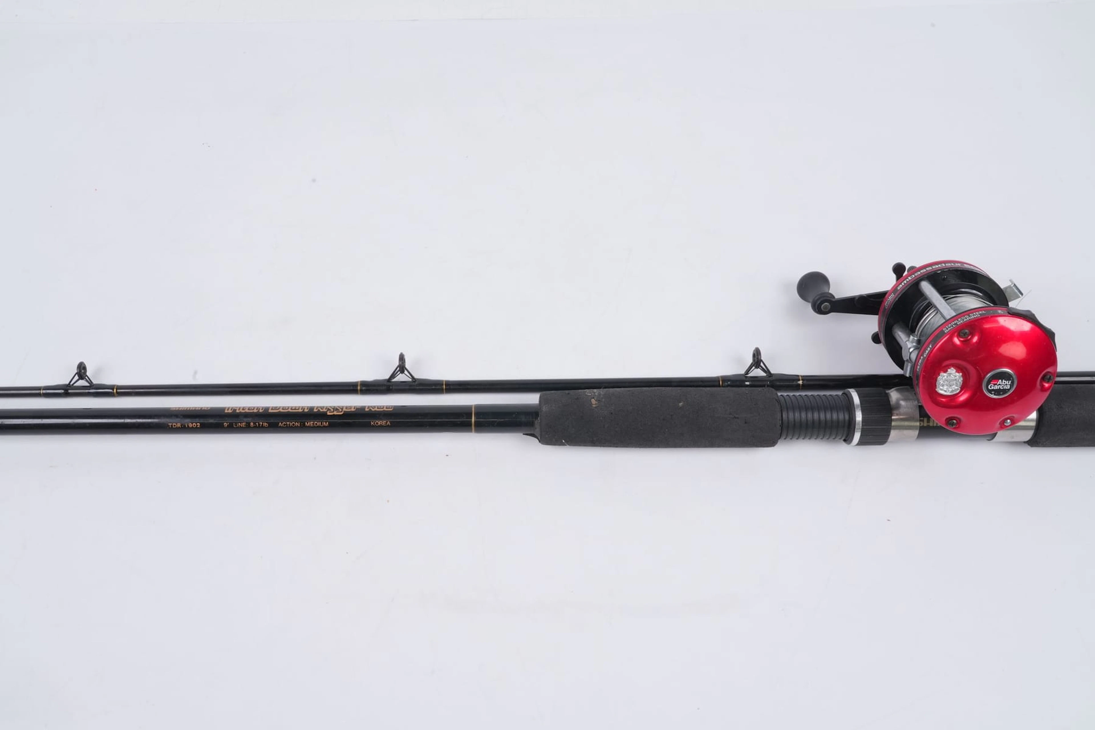FISKESPÖ, Shimano Triton Down Rigger rod, samt FISKERULLE, Ambassadeur 6000 C