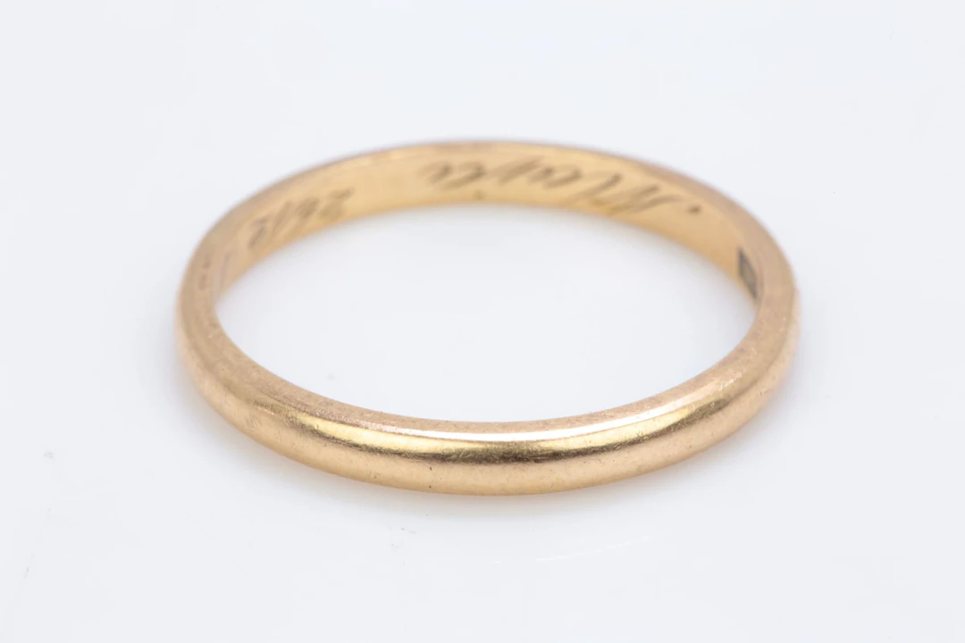 RING, slät, guld, 18 k, ca 3,67 g
