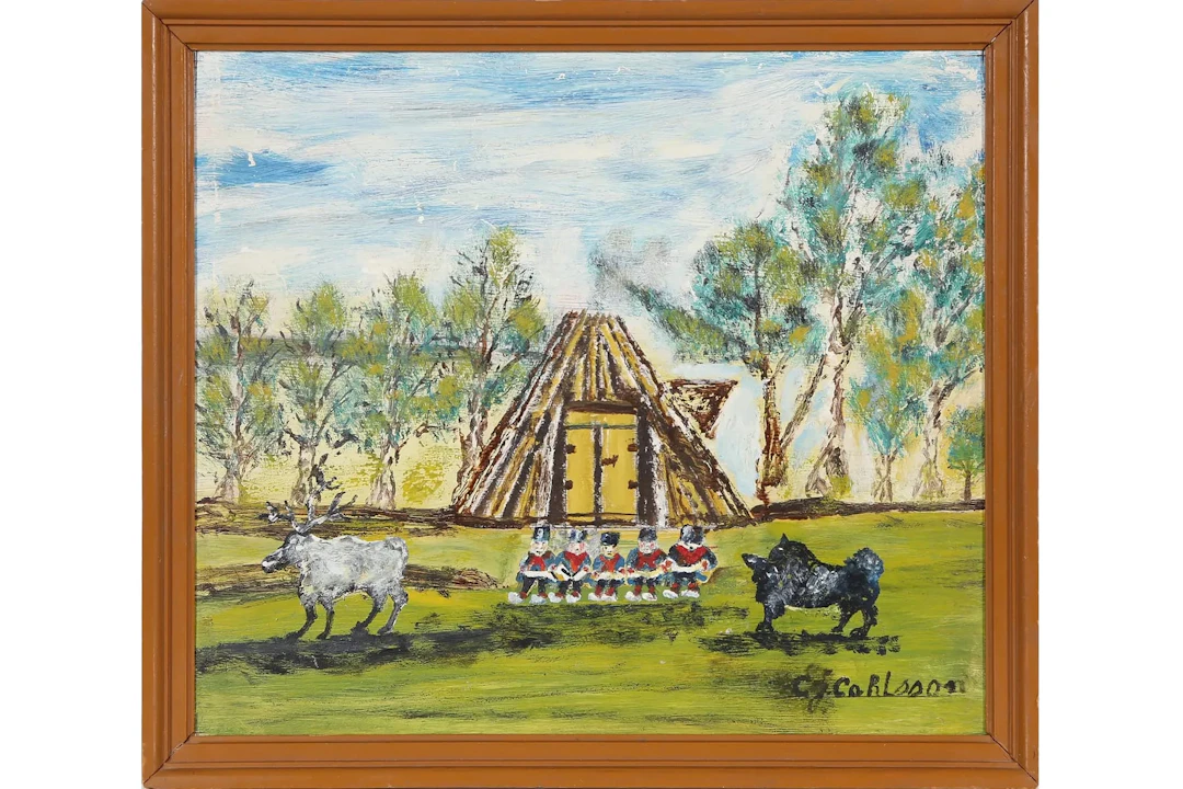 CARL JOHAN CARLSSON (1867-1953), olja på pannå