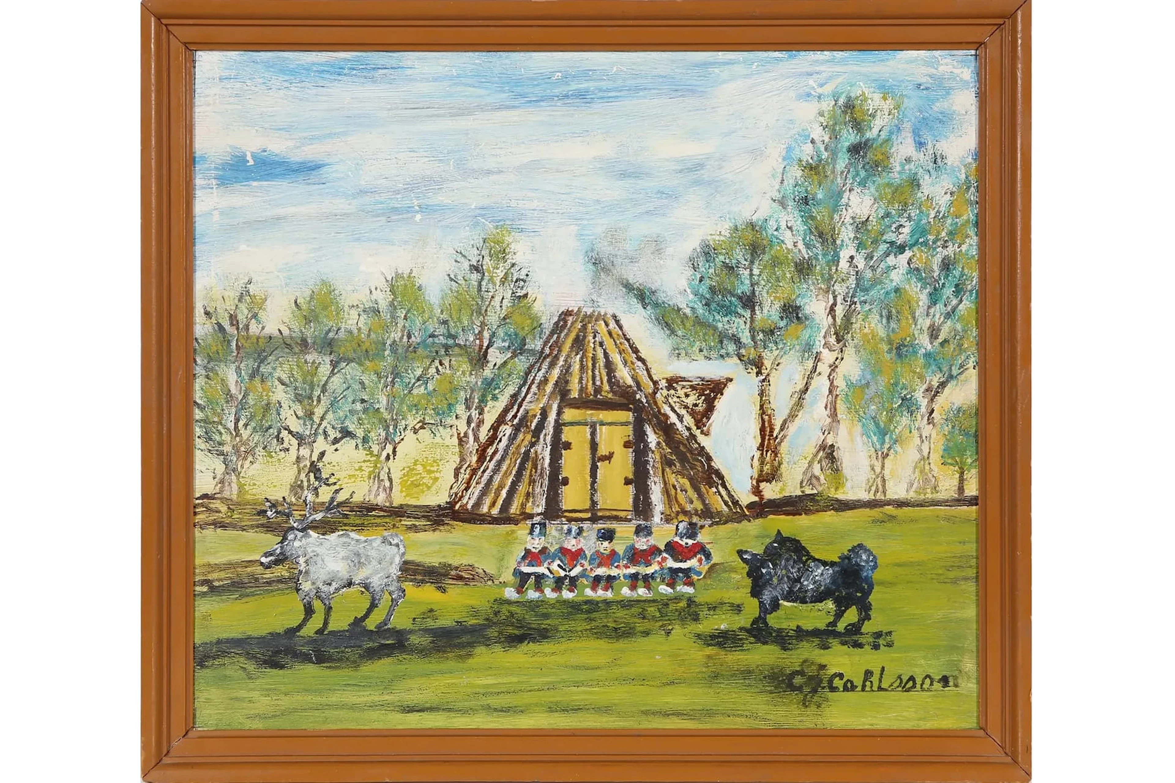 CARL JOHAN CARLSSON (1867-1953), olja på pannå