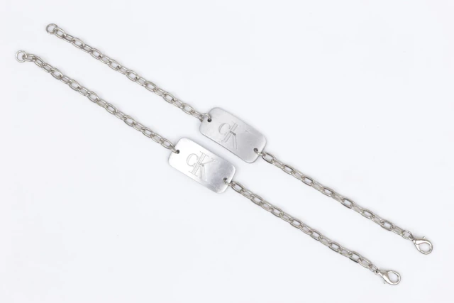 CALVIN KLEIN, armband, två st., aluminium, CK One