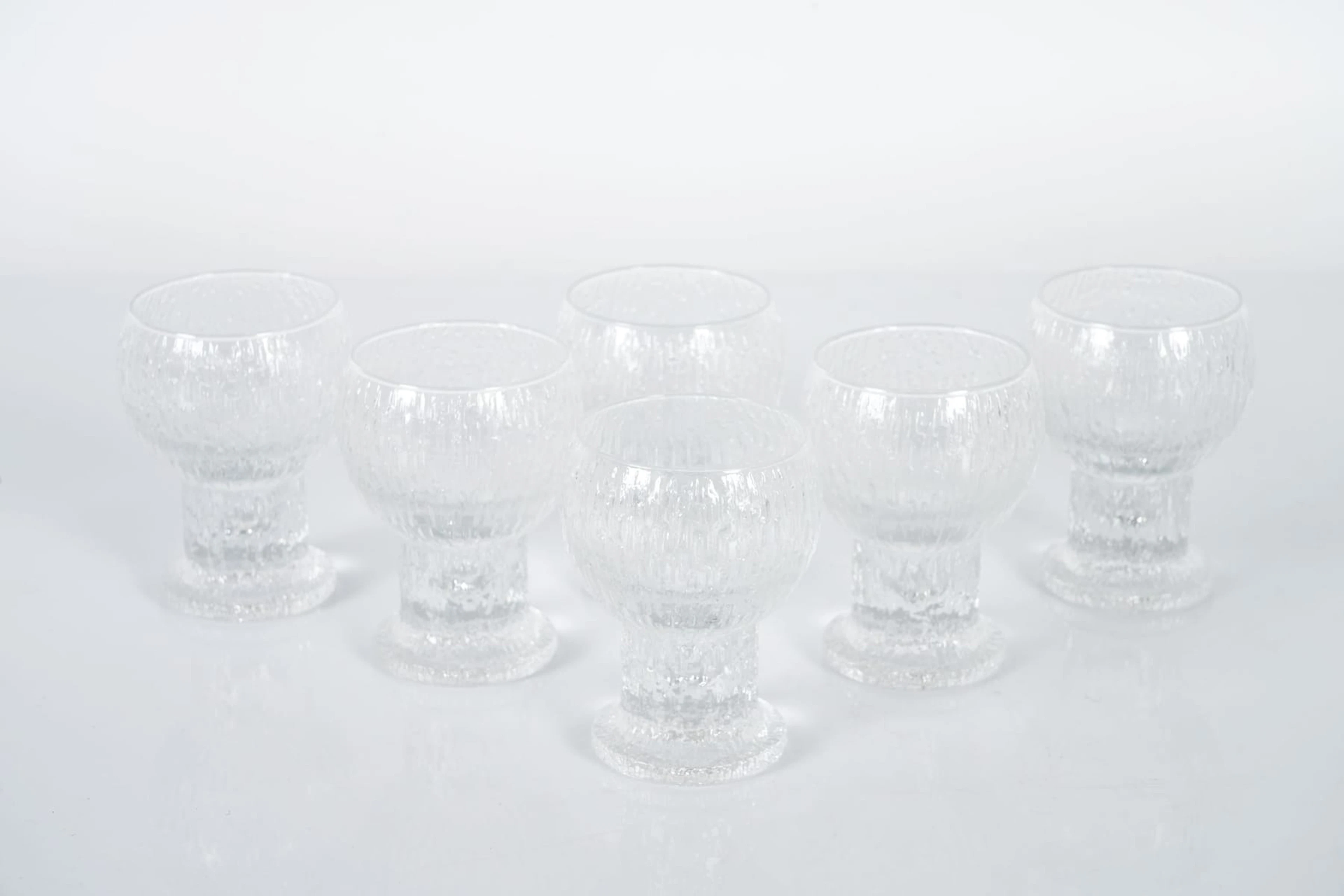 TIMO SARPANEVA (1926-2006), likörglas, 6 st, "Kekkerit", Iittala