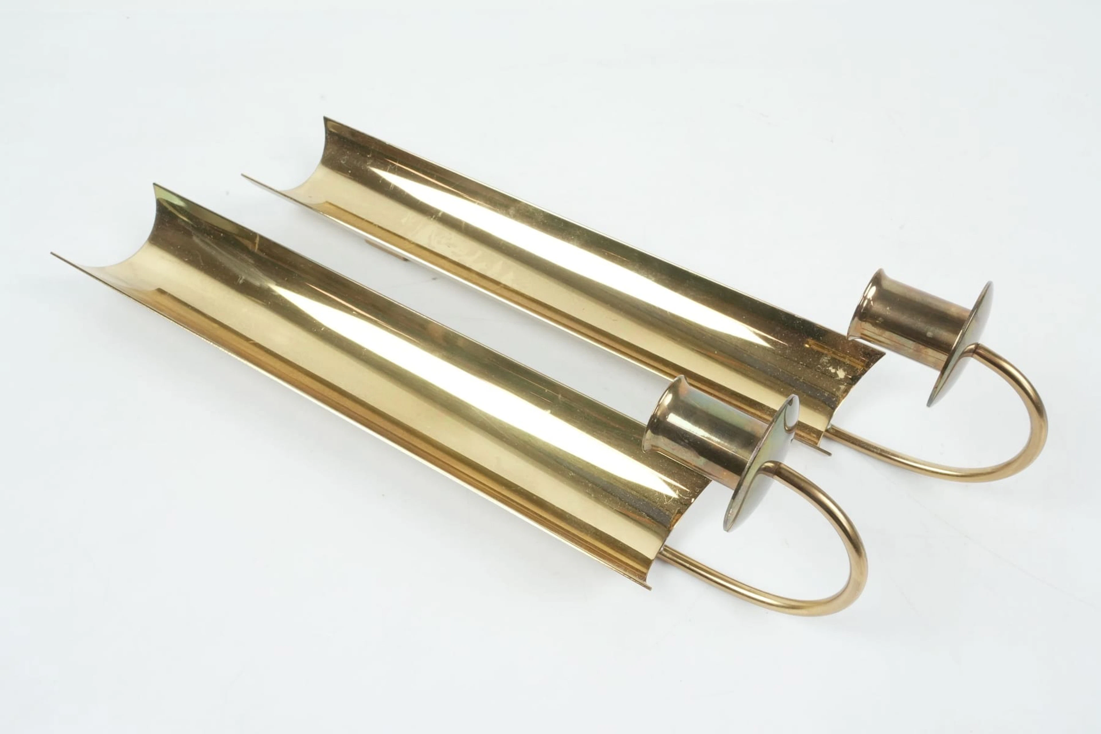 PIERRE FORSSELL (1925-2004), vägglampetter, ett par, "Reflex", Skultuna Bruk