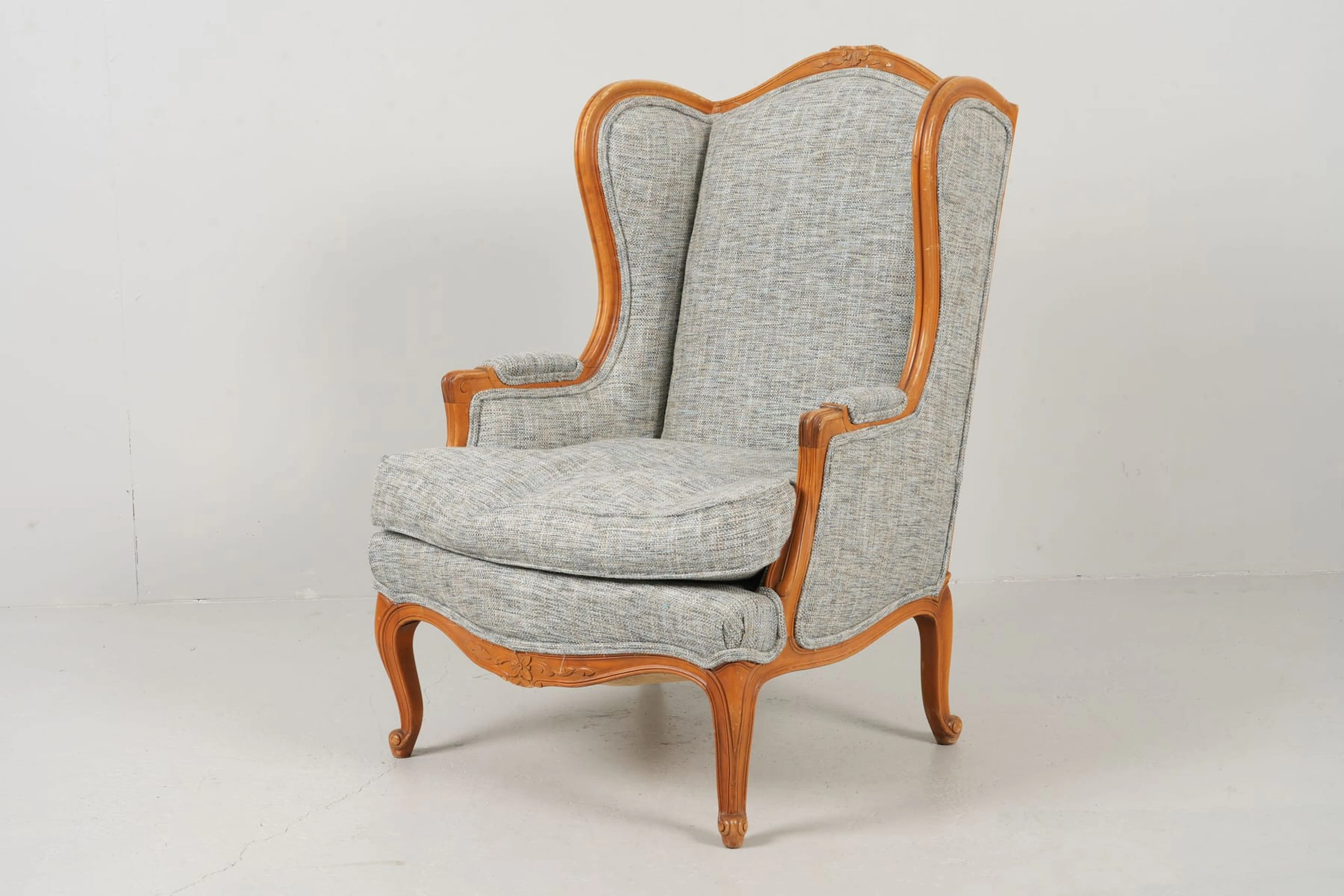 FÅTÖLJ, s.k. Bergere, rokokostil, 1900-talets mitt