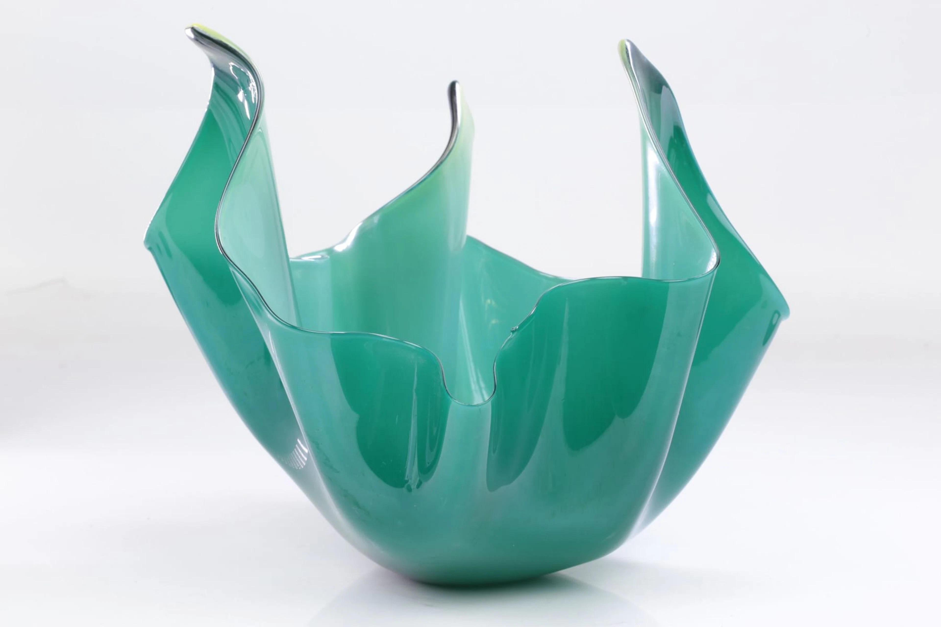 PAOLO VENINI & FULVIO BIANCONI, skål / näsduksskål, glas, "Fazzoletto"