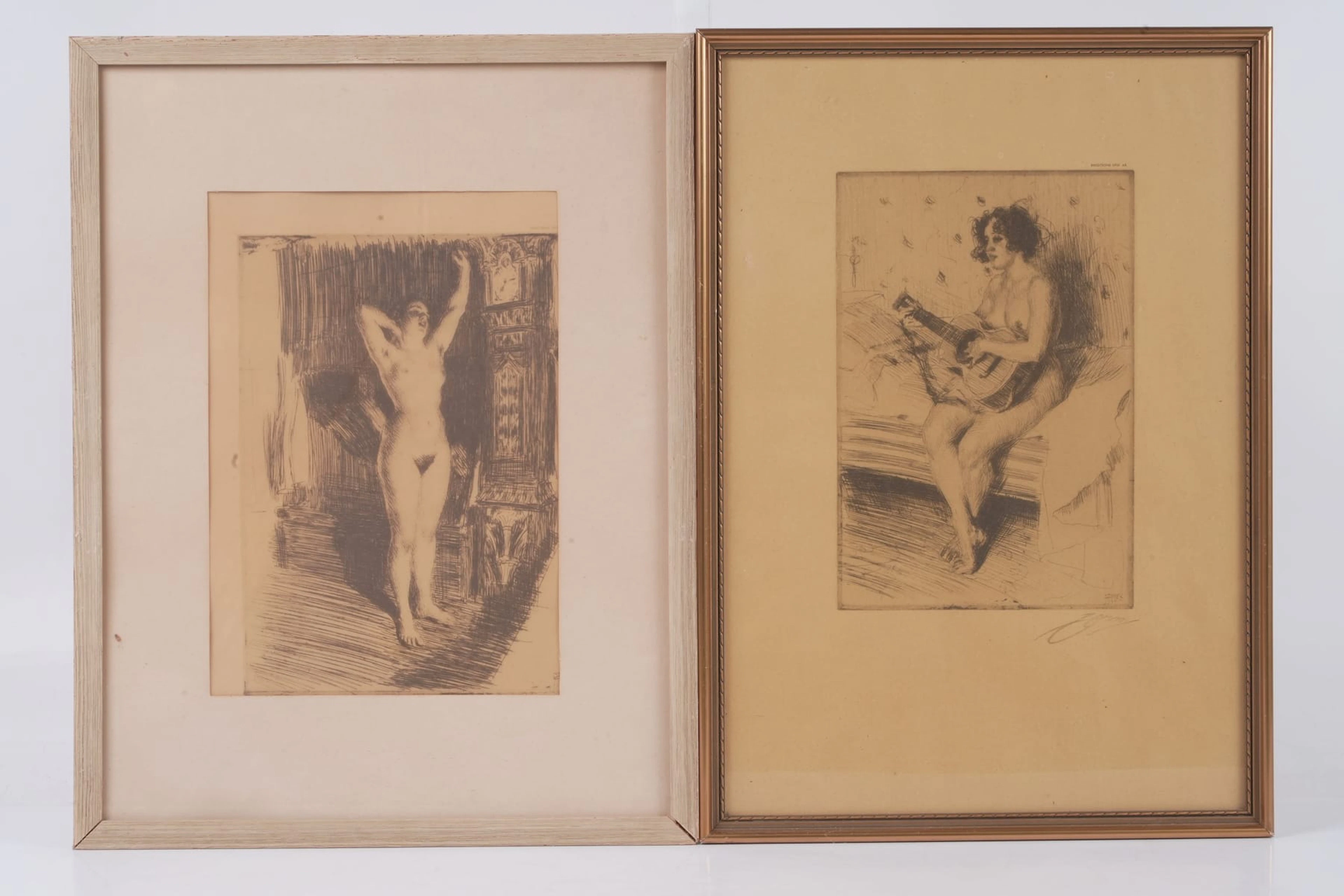 ANDERS ZORN (1860-1920), efter, litografiskt tryck, 2 st, Bengtsons Lito AB