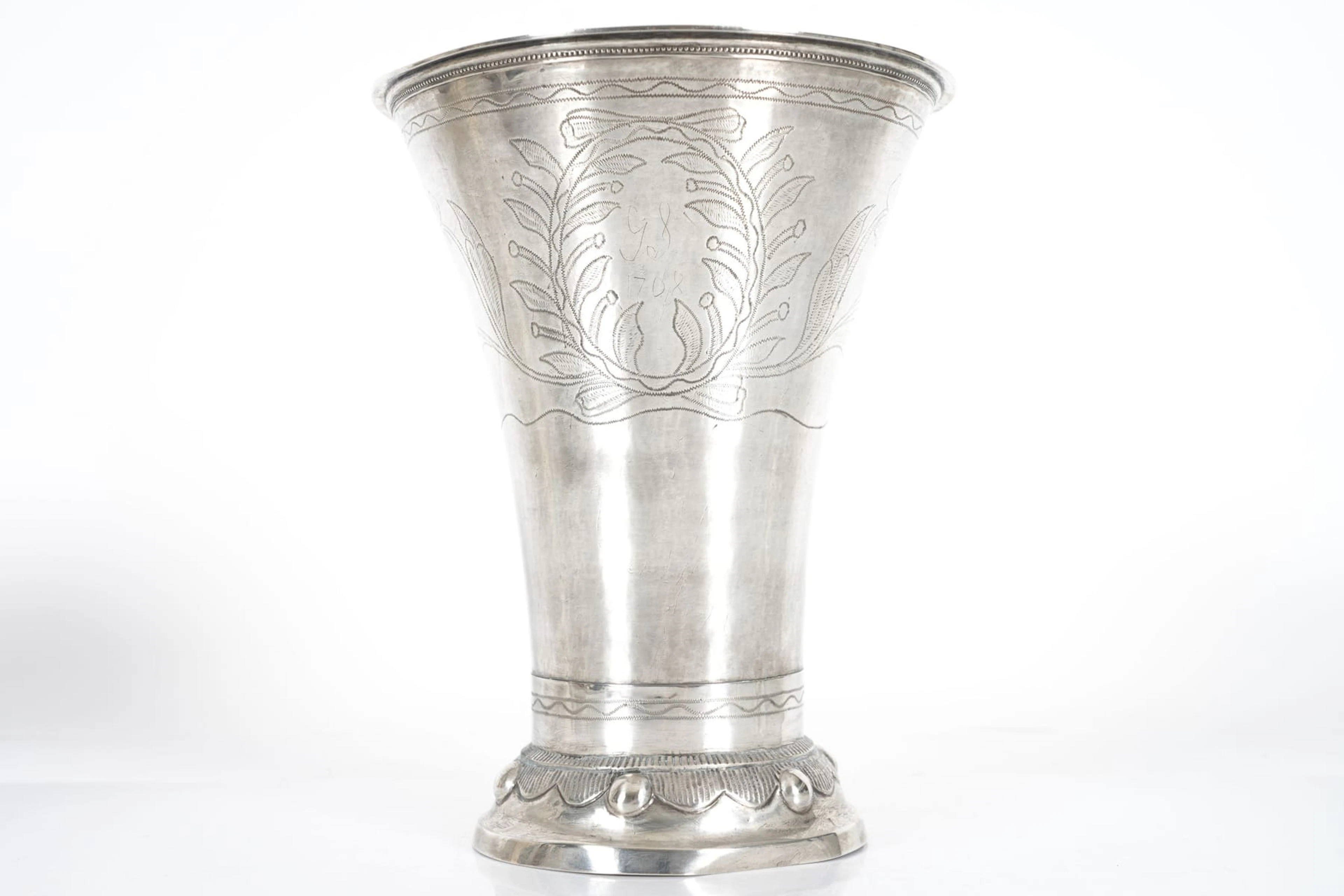 MAGNUS LÖNBERG, bägare, silver, Borås, 1809, ca 395,3 g