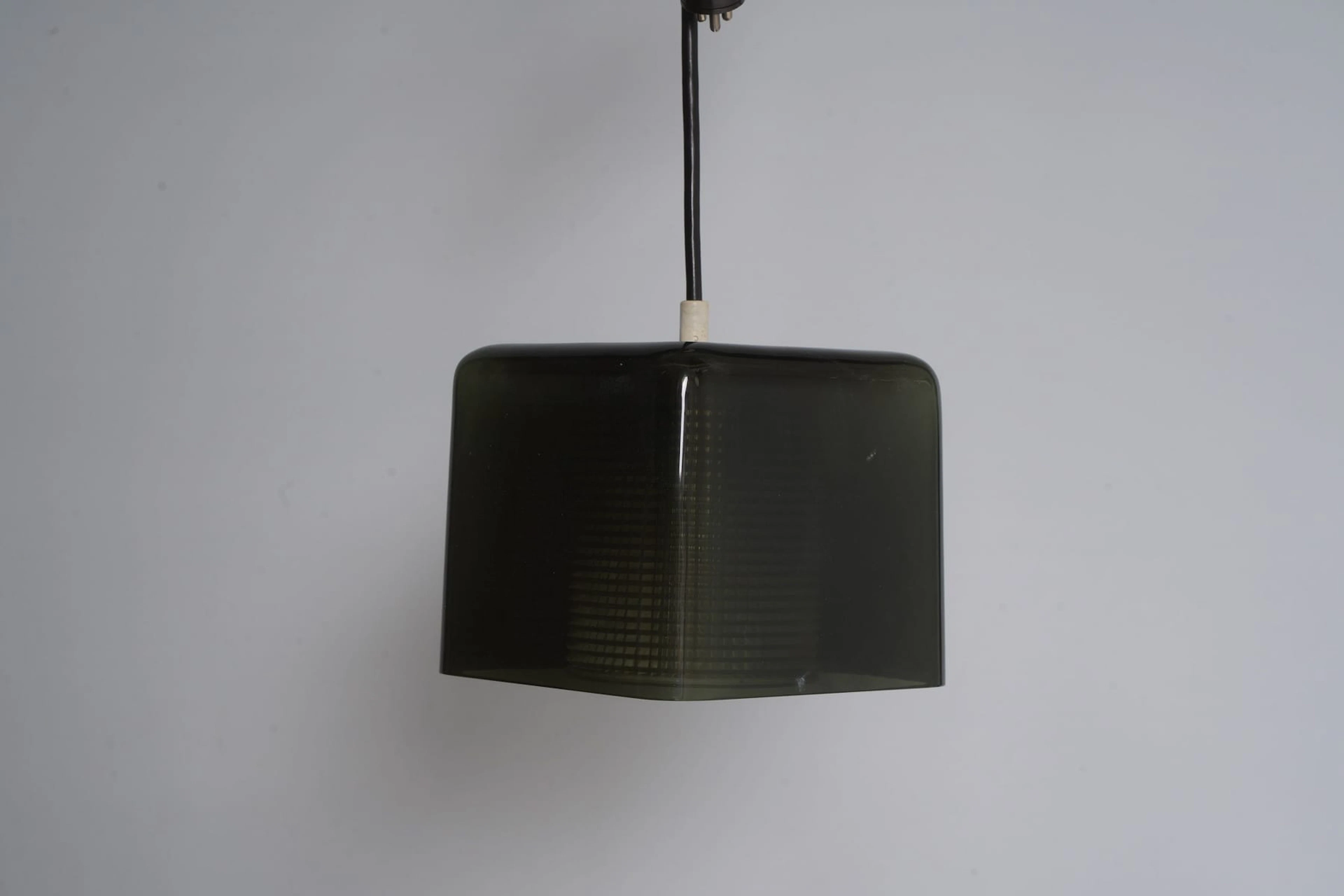 CARL FAGERLUND (1915- 2011), taklampa, grönfärgad glaskupa, Orrefors, 1900-tal